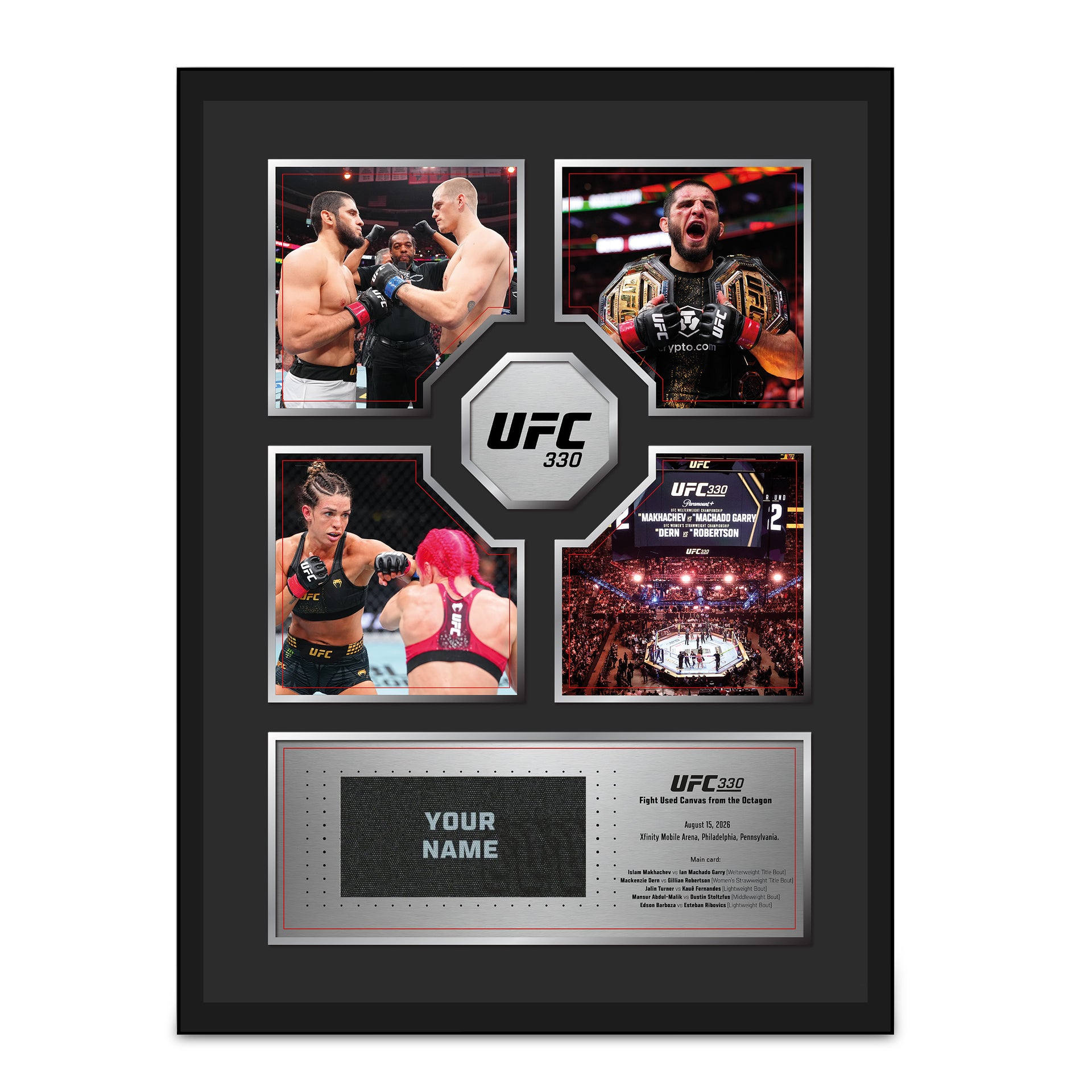 SOLD OUT: UFC 330: Makhachev vs Machado Garry Name on Canvas