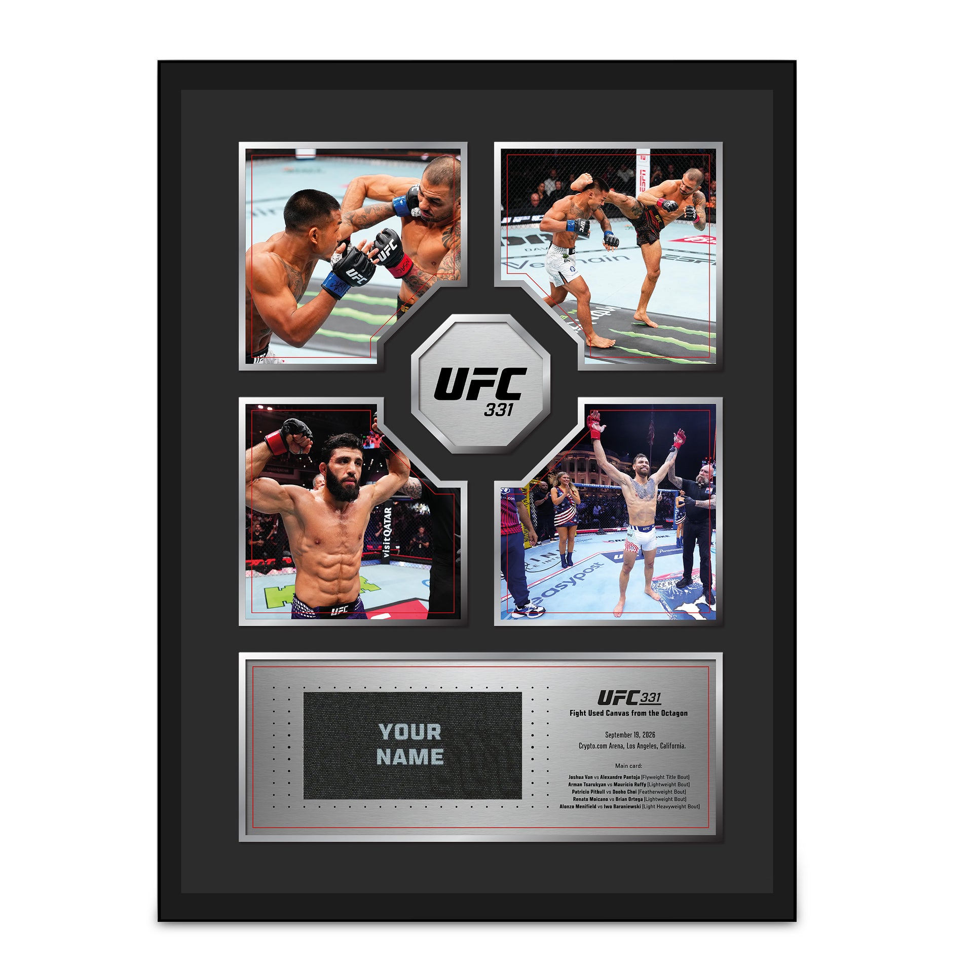 Crypto.com UFC 331: Van vs Pantoja 2 Name on Canvas