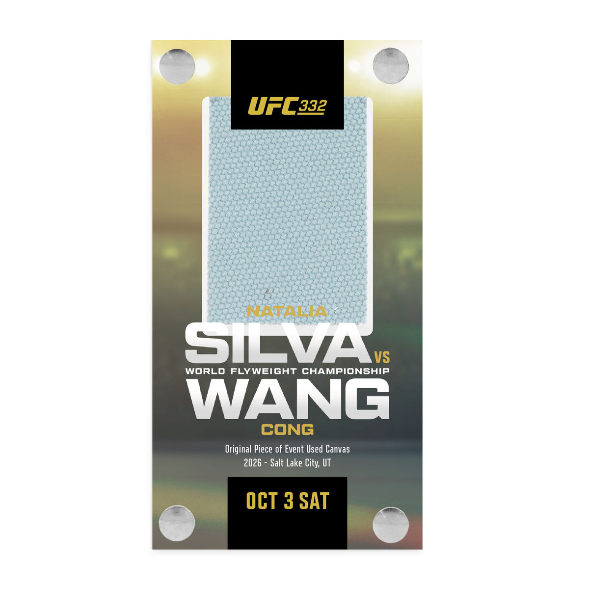 UFC 332: Silva vs Wang Canvas in Acrylic