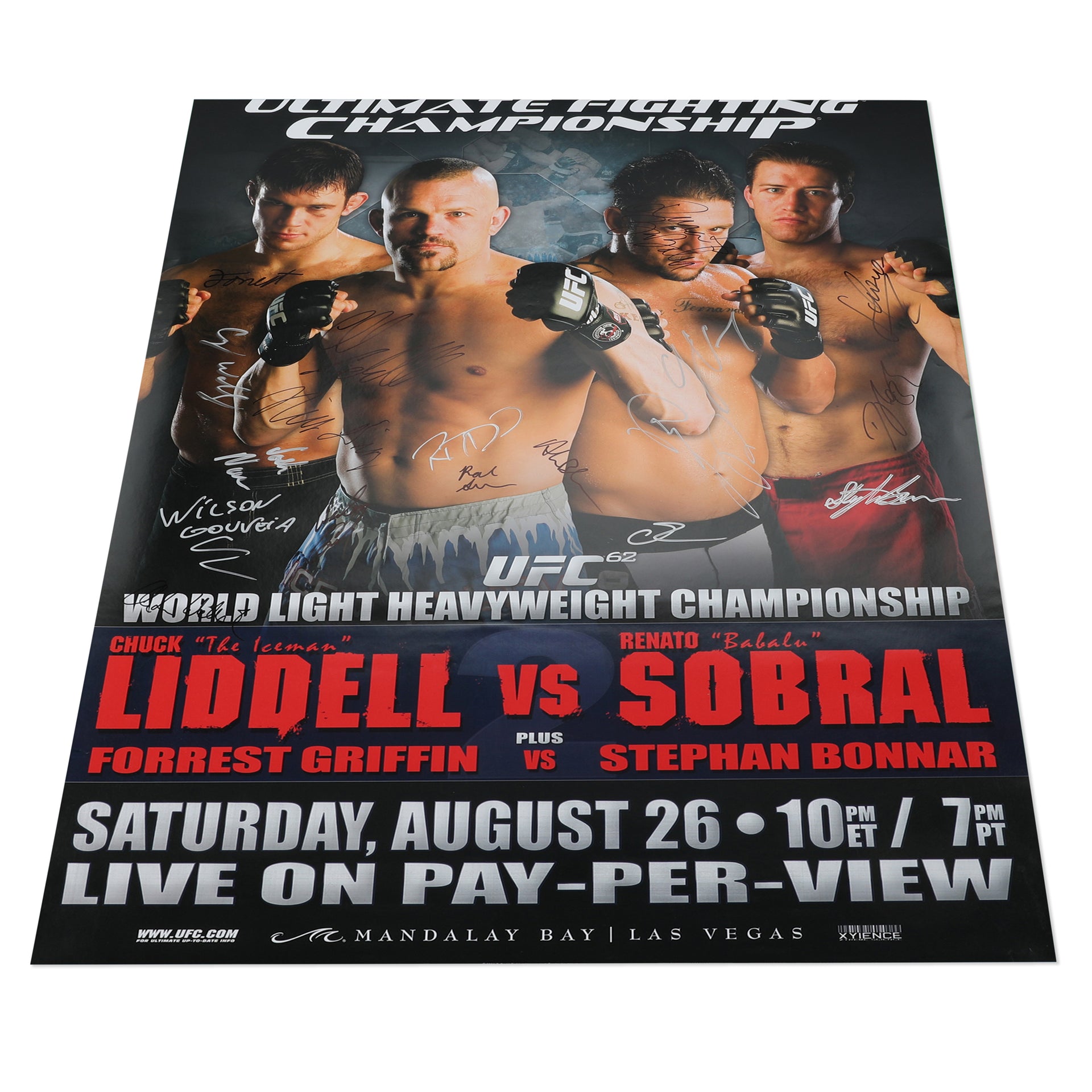 UFC 62: Liddel vs Sobral Autographed Event Poster