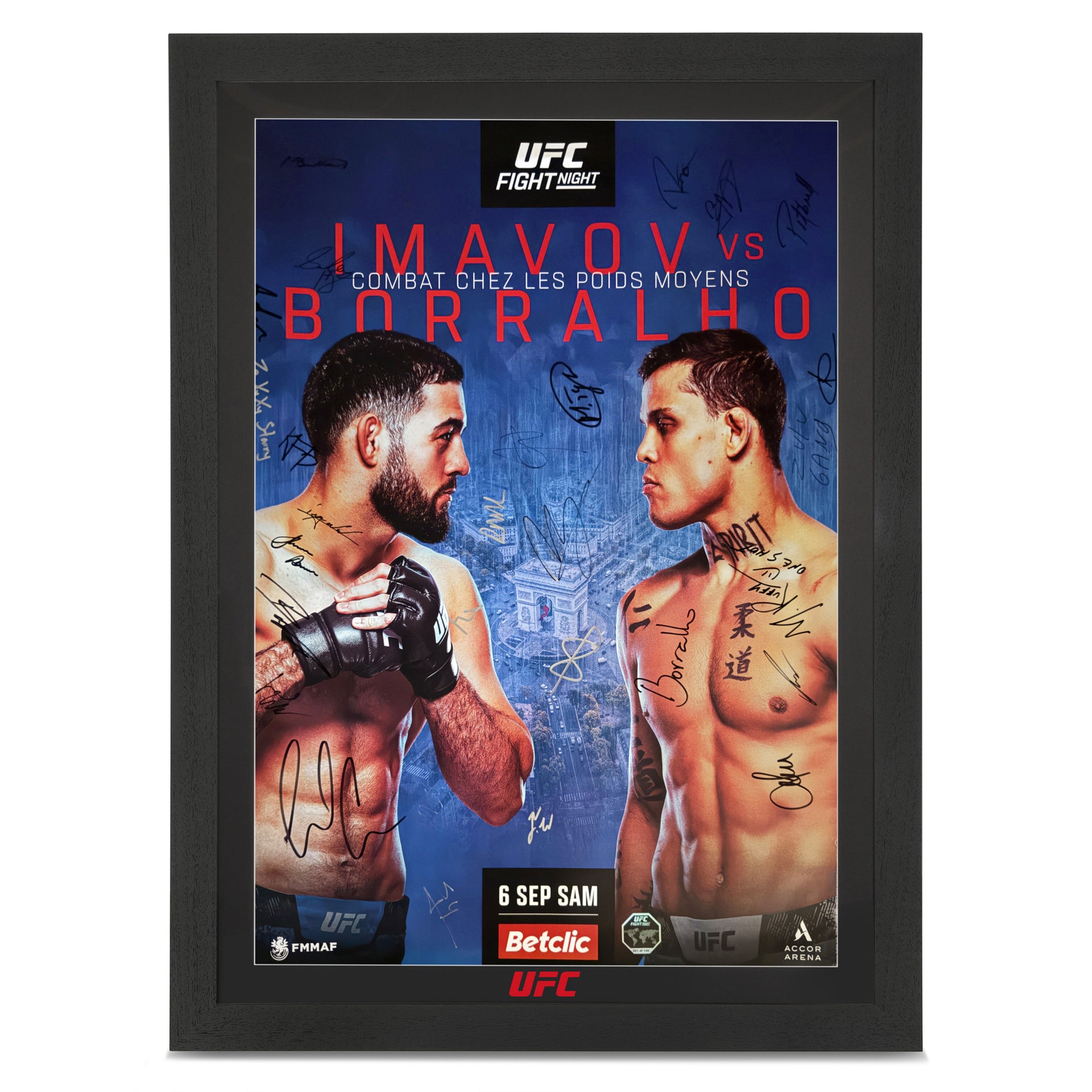 UFC Fight Night: Imavov vs Borralho Autographed Event Poster