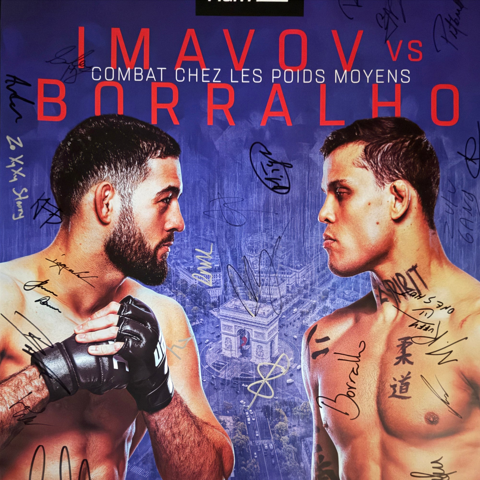 UFC Fight Night: Imavov vs Borralho Autographed Event Poster