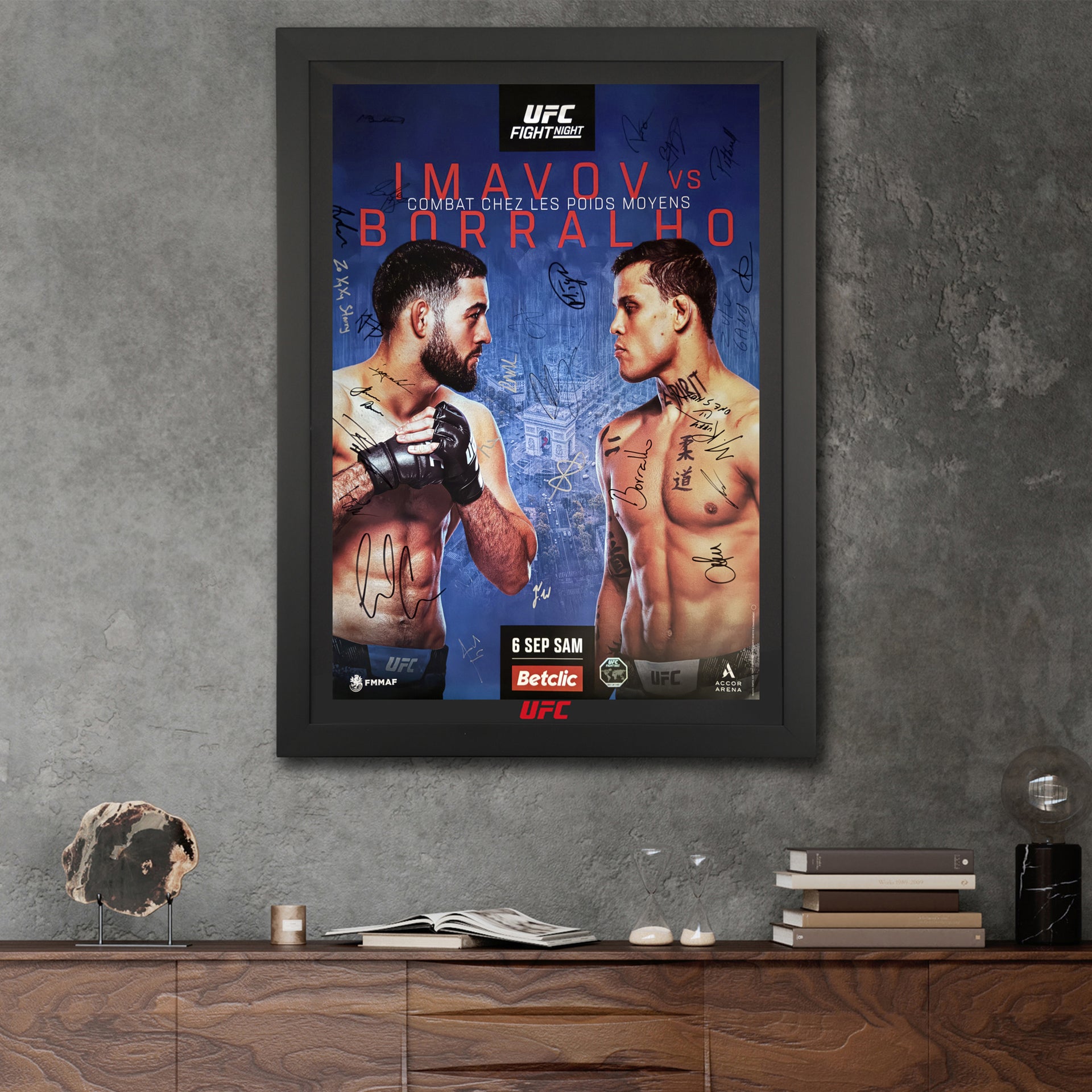 UFC Fight Night: Imavov vs Borralho Autographed Event Poster