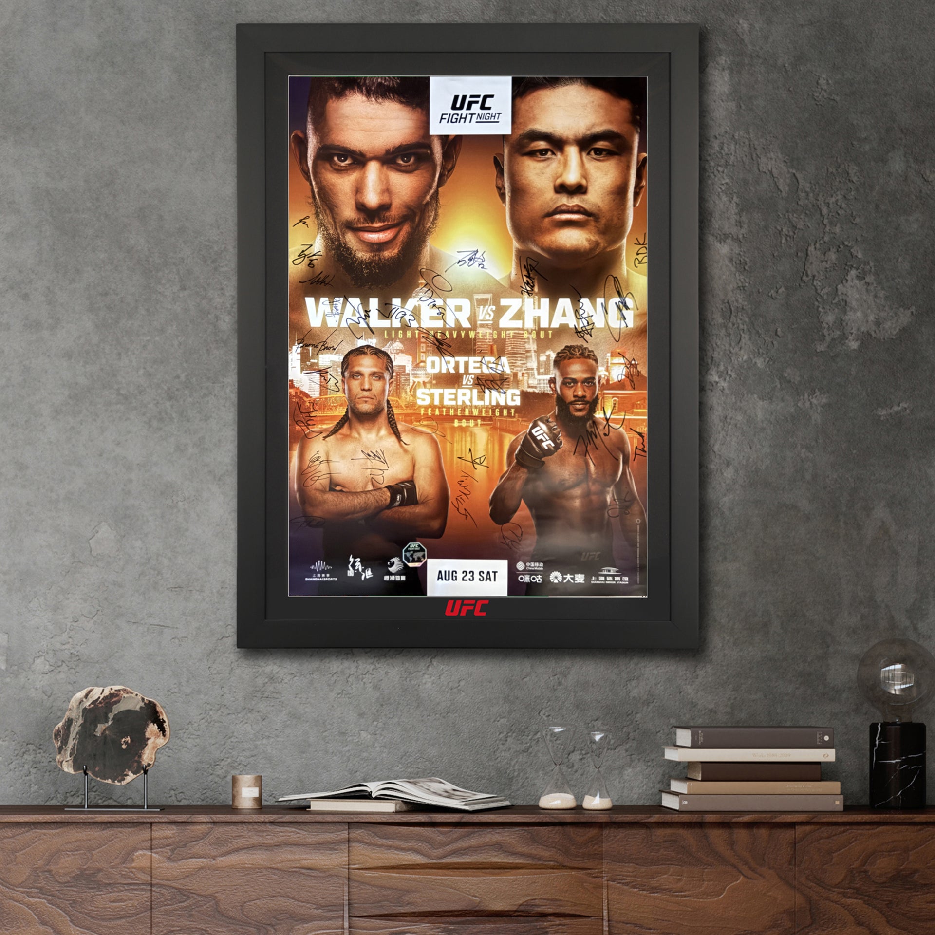 UFC Fight Night: Walker vs Zhang Autographed Event Poster