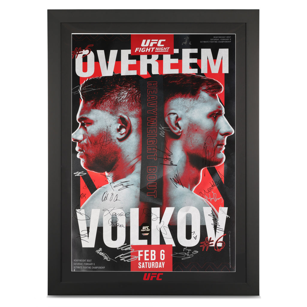 UFC Fight Night: Overeem vs Volkov Autographed Event Poster