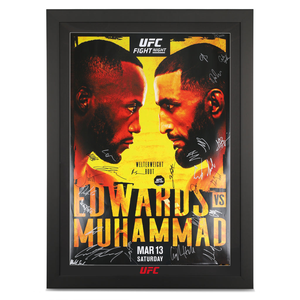 UFC Fight Night: Edwards vs Muhammad Autographed Event Poster