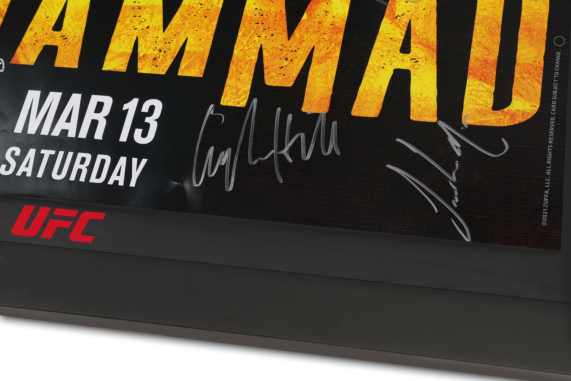 UFC Fight Night: Edwards vs Muhammad Autographed Event Poster