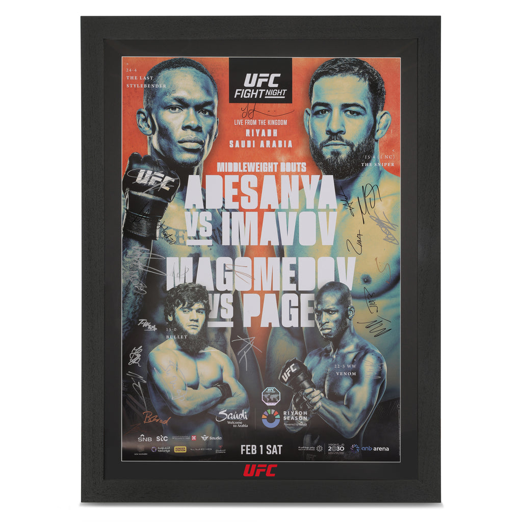 UFC Fight Night: Adesanya vs Imavov Autographed Event Poster