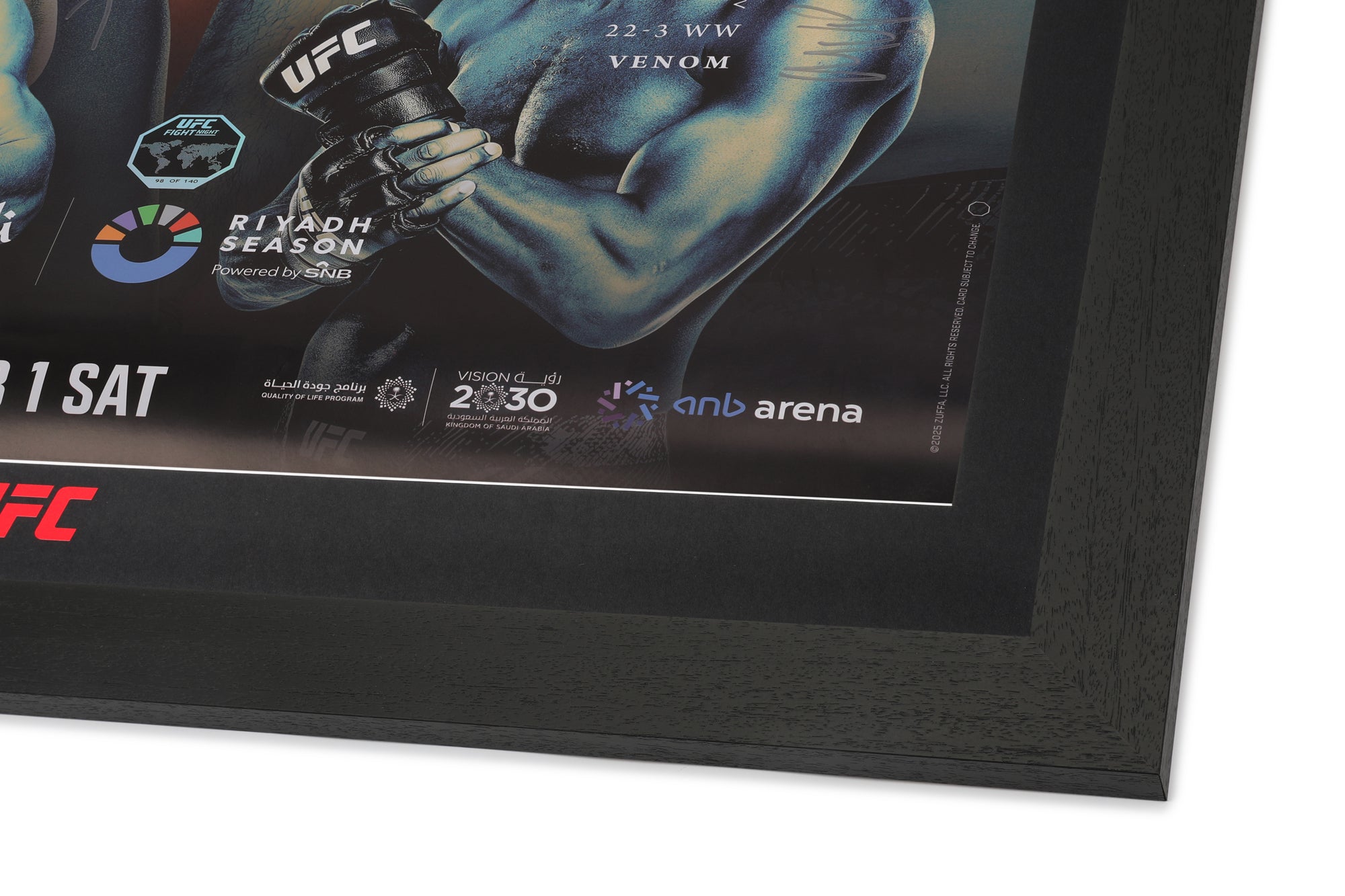 UFC Fight Night: Adesanya vs Imavov Autographed Event Poster