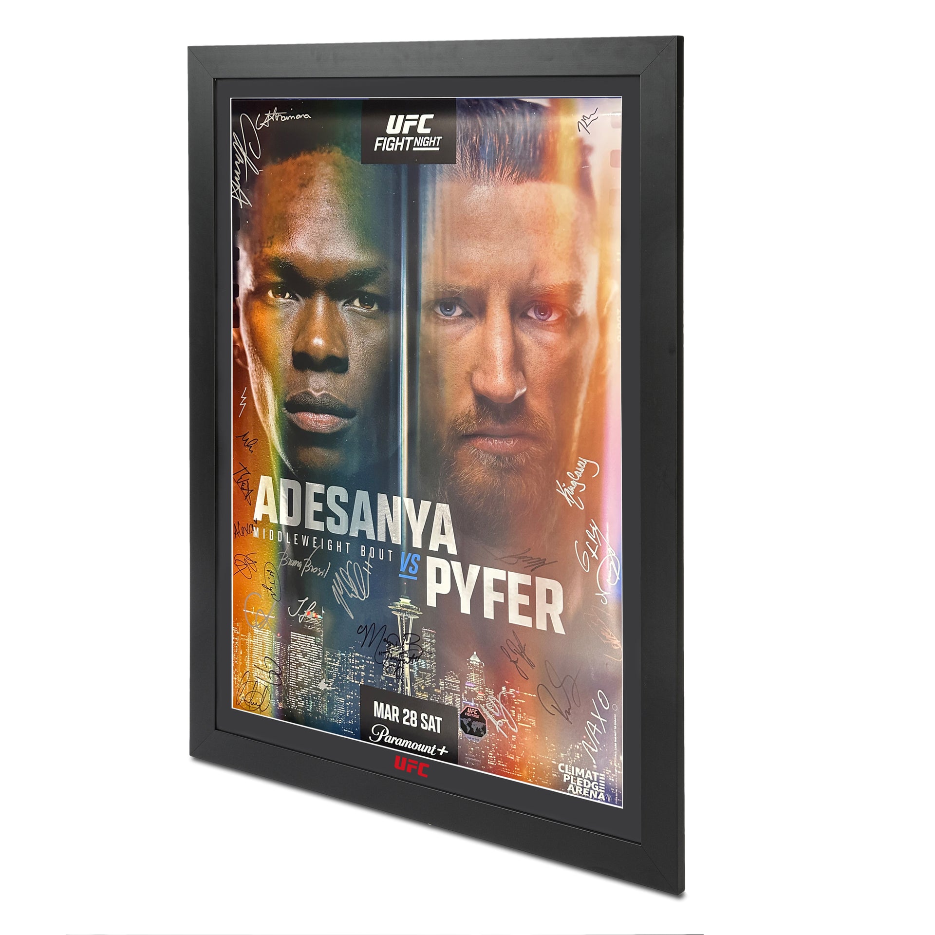 UFC Fight Night: Adesanya vs Pyfer Autographed Event Poster