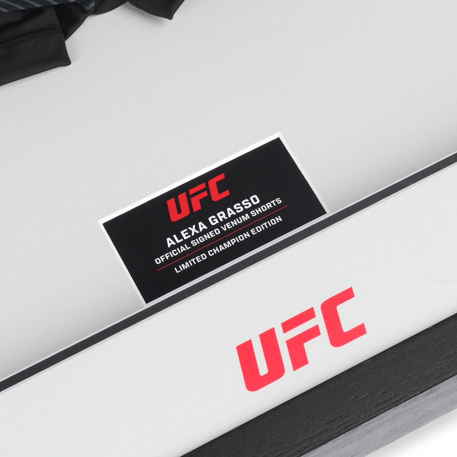 Alexa Grasso Signed UFC Venum Black Champions Fight Night Shorts