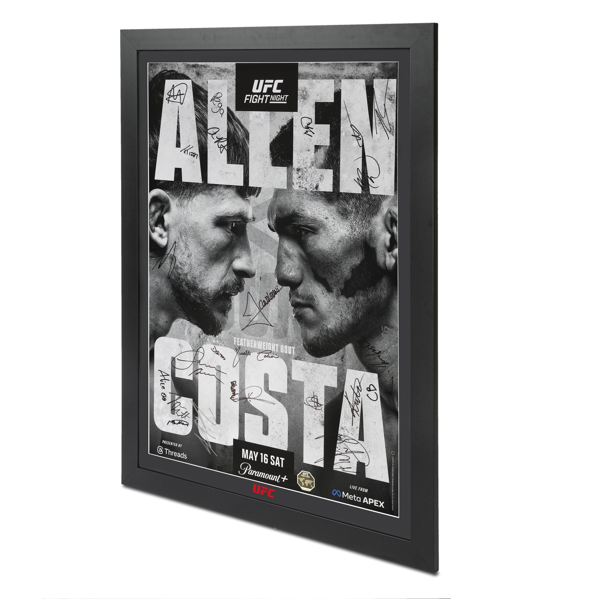 UFC Fight Night: Allen vs Costa Autographed Event Poster