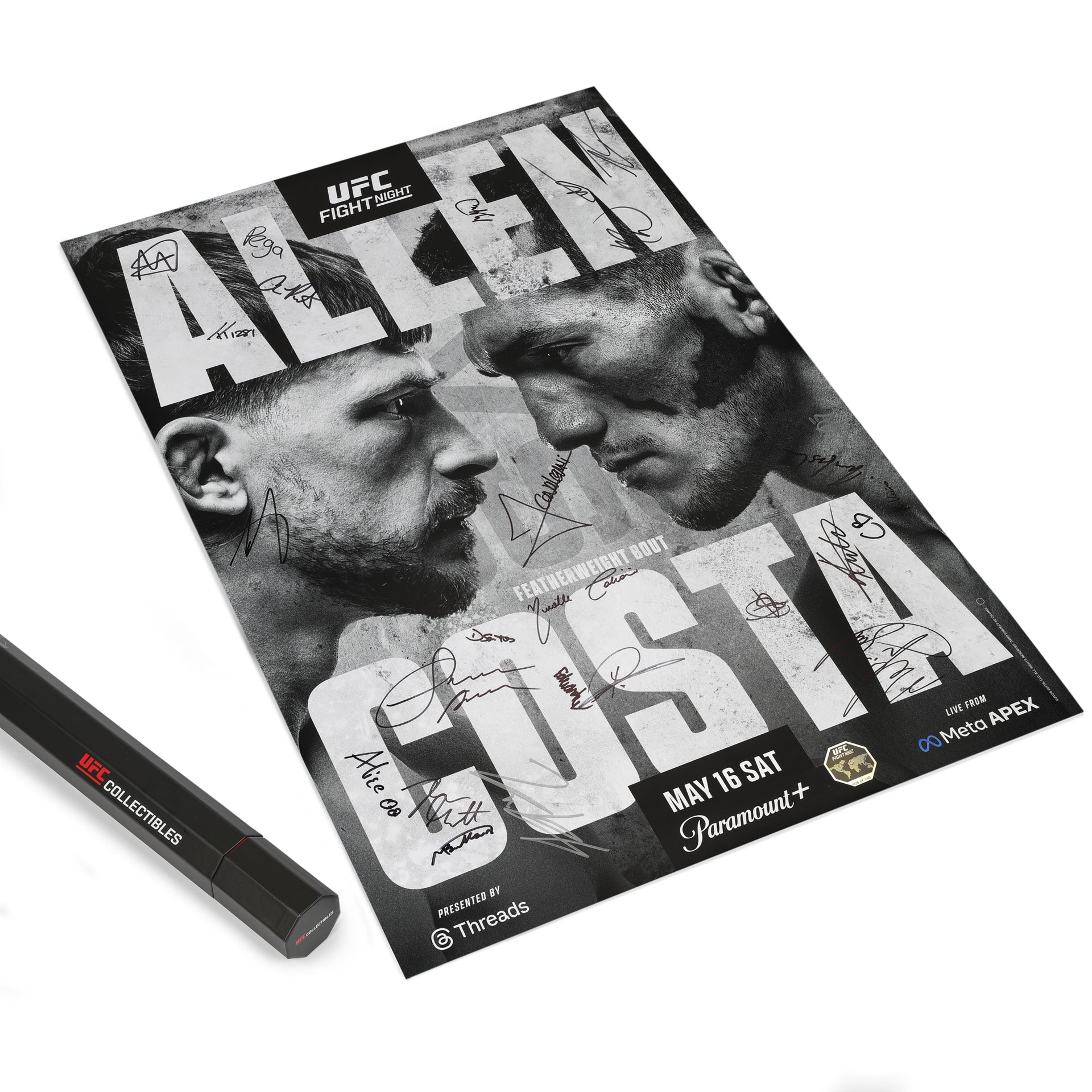UFC Fight Night: Allen vs Costa Autographed Event Poster