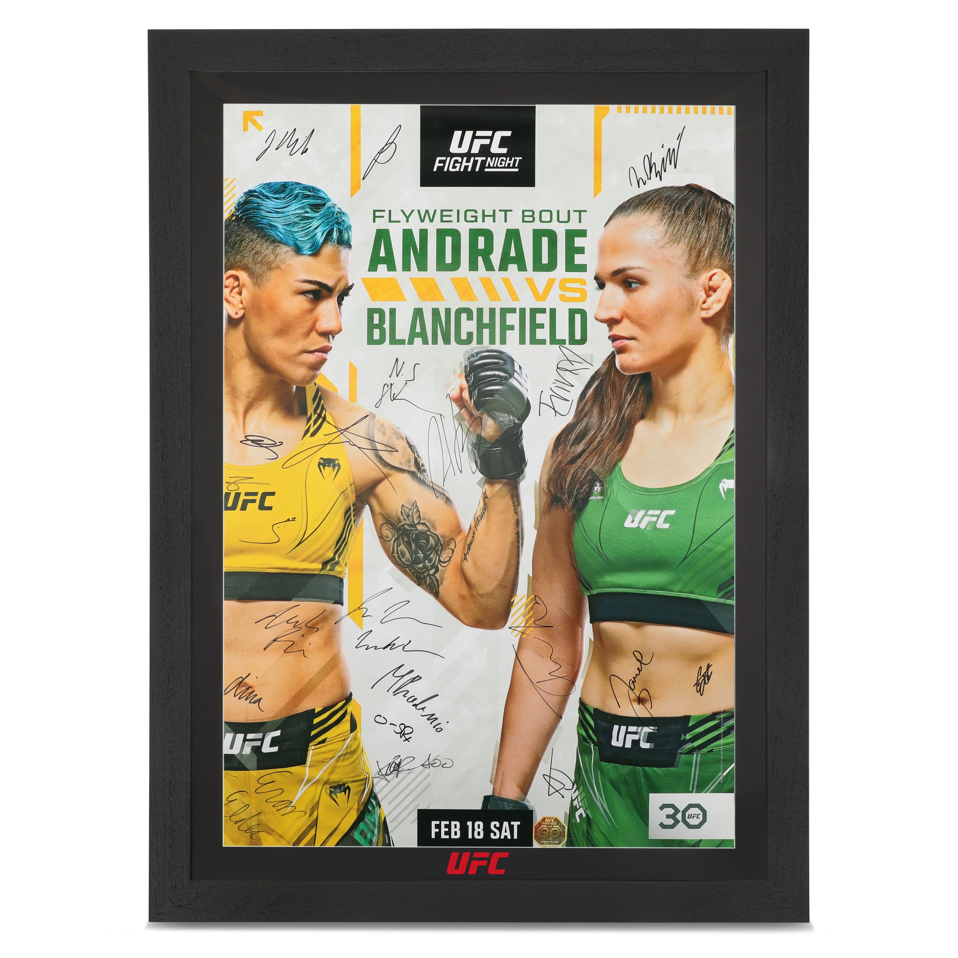 UFC Fight Night: Andrade vs Blanchfield Autographed Event Poster