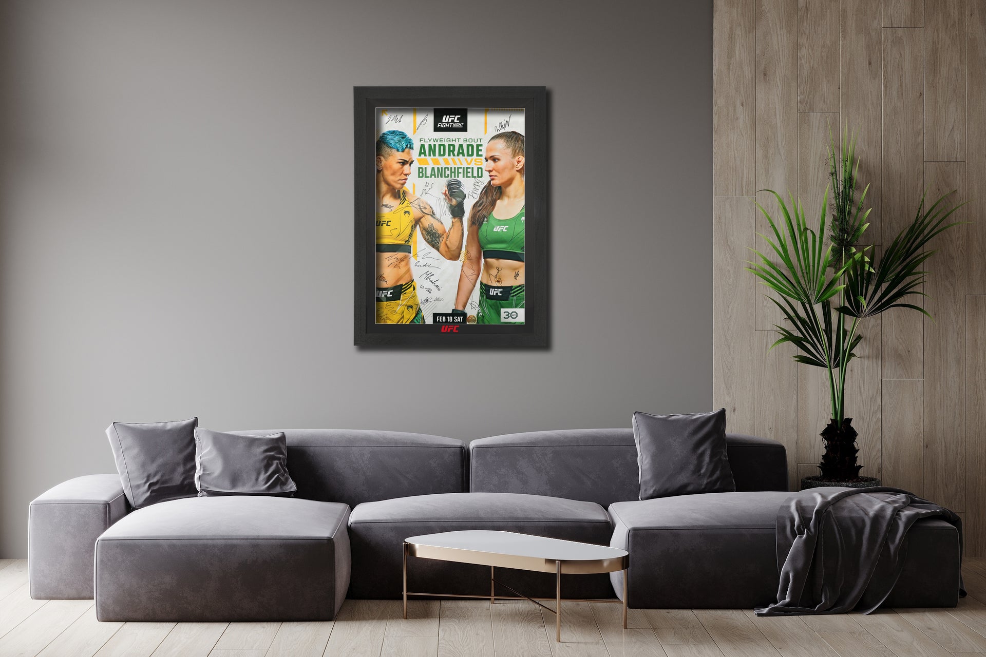 UFC Fight Night: Andrade vs Blanchfield Autographed Event Poster