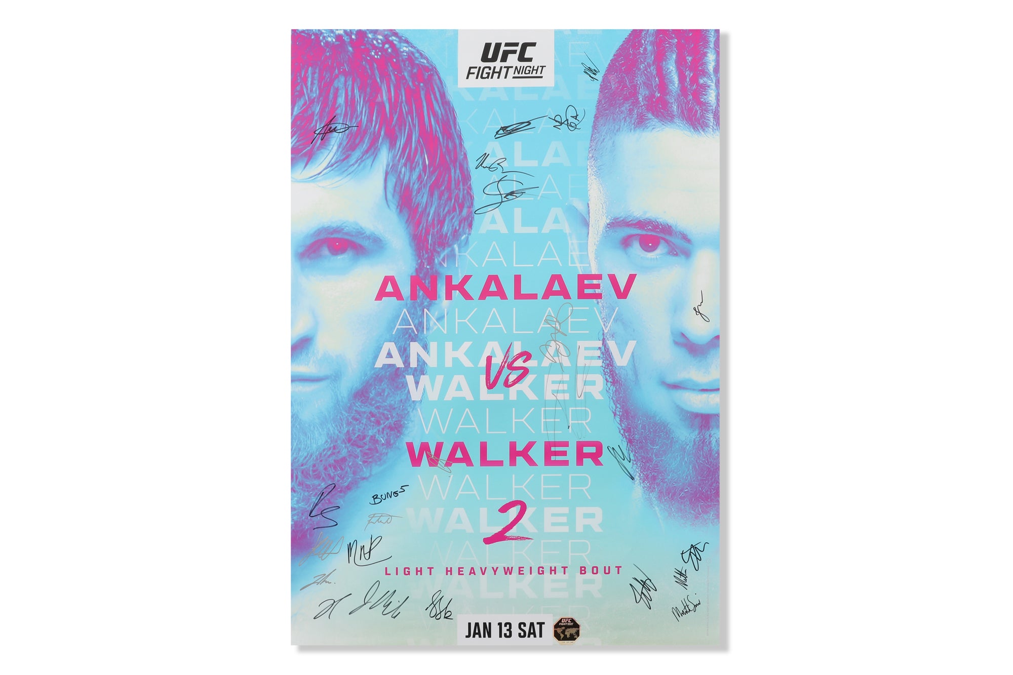 UFC Fight Night: Ankalaev vs Walker 2 Autographed Poster