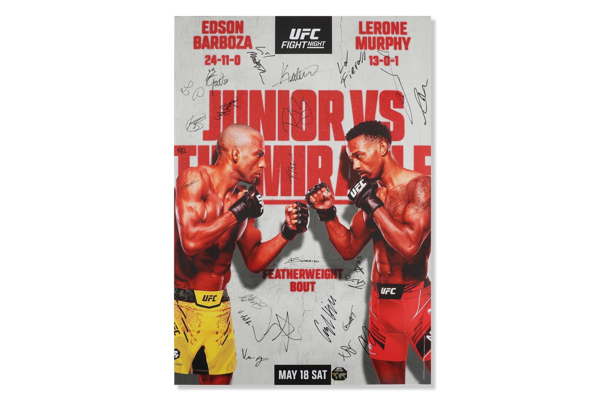 UFC Fight Night: Barboza vs Murphy Autographed Event Poster