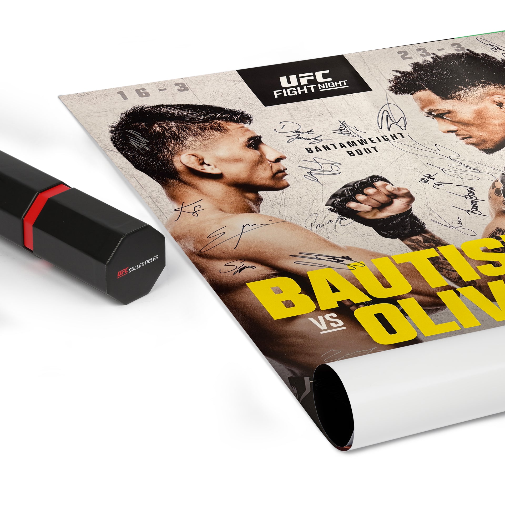 UFC Fight Night: Bautista vs Oliveira Autographed Event Poster
