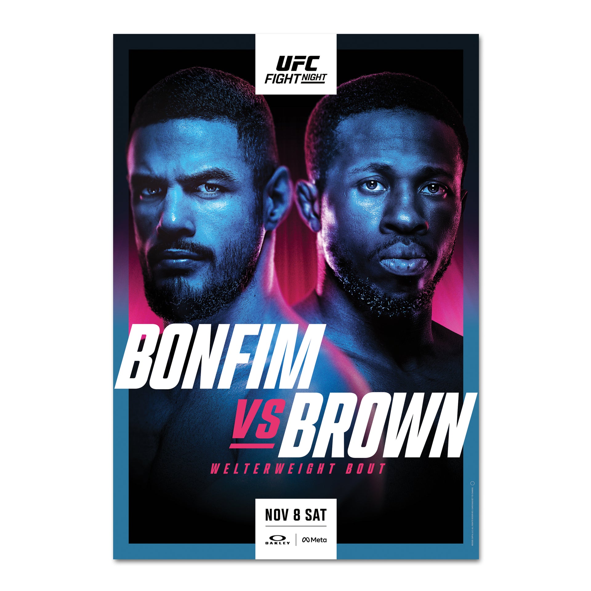 UFC Fight Night: Bonfim vs Brown Autographed Event Poster