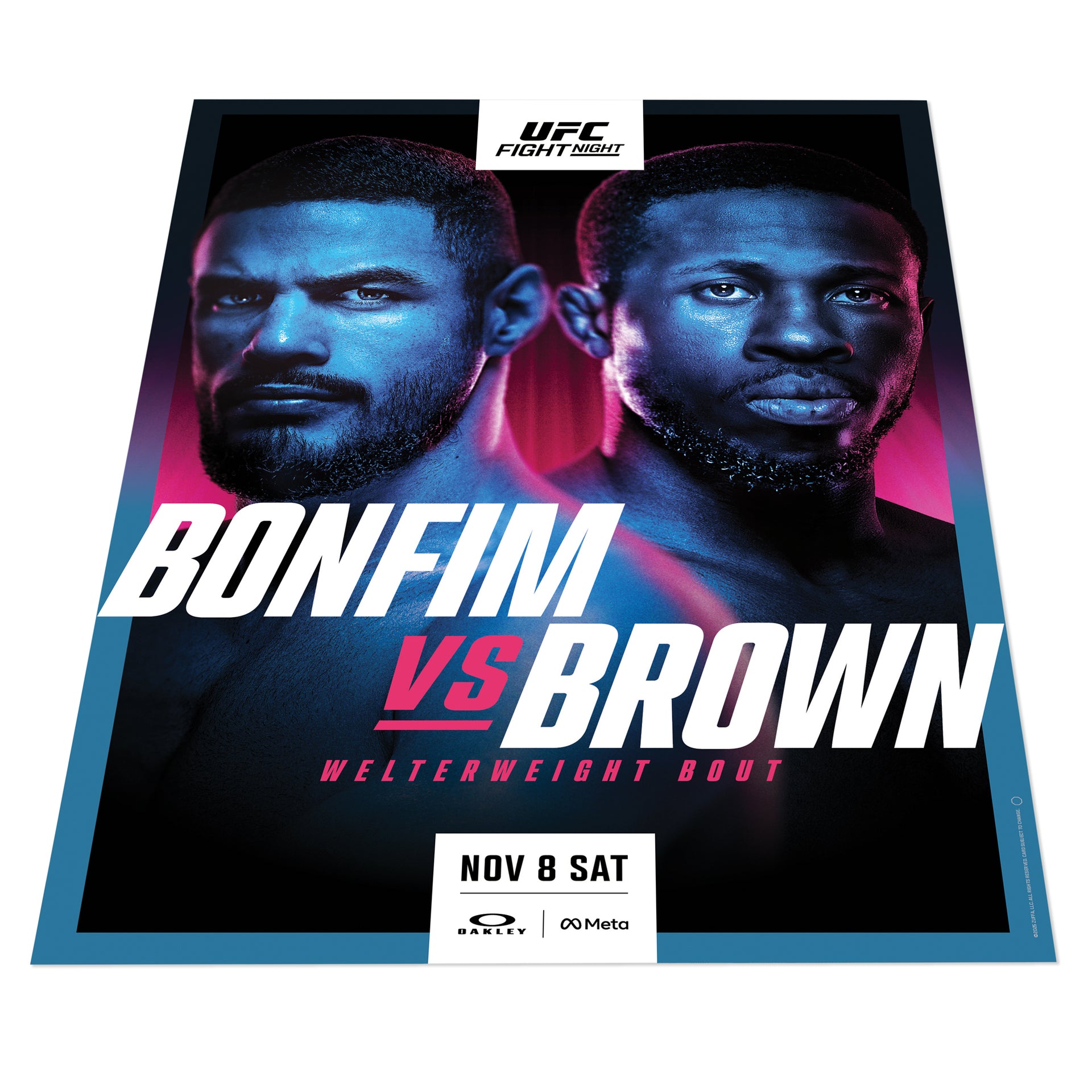 UFC Fight Night: Bonfim vs Brown Autographed Event Poster