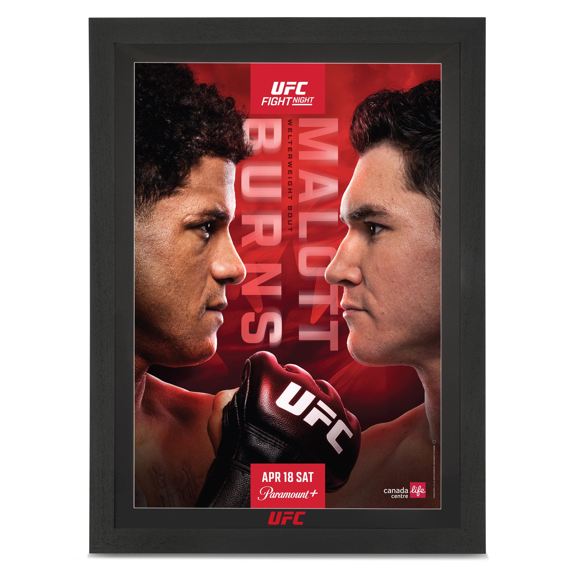 UFC Fight Night: Burns vs Malott Autographed Event Poster