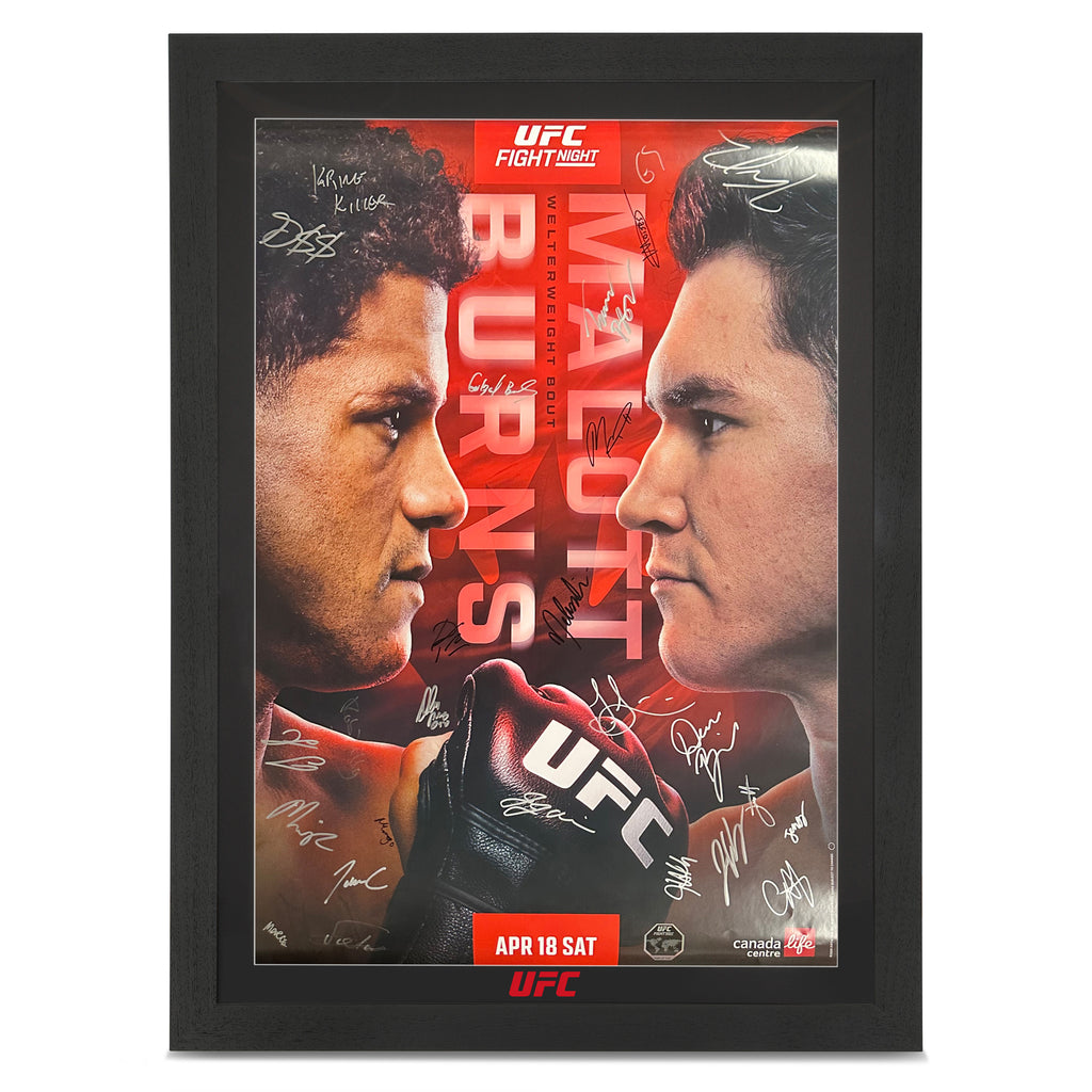 UFC Fight Night: Burns vs Malott Autographed Event Poster