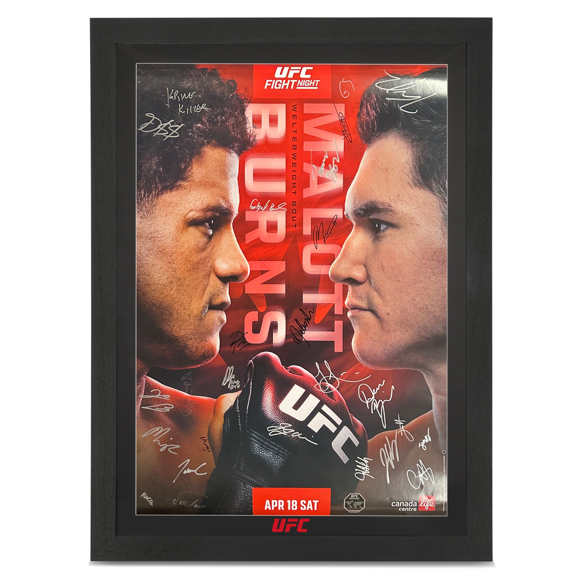 UFC Fight Night: Burns vs Malott Autographed Event Poster