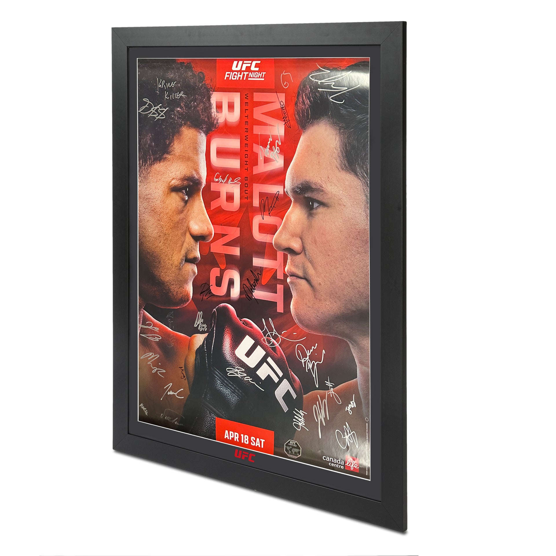 UFC Fight Night: Burns vs Malott Autographed Event Poster
