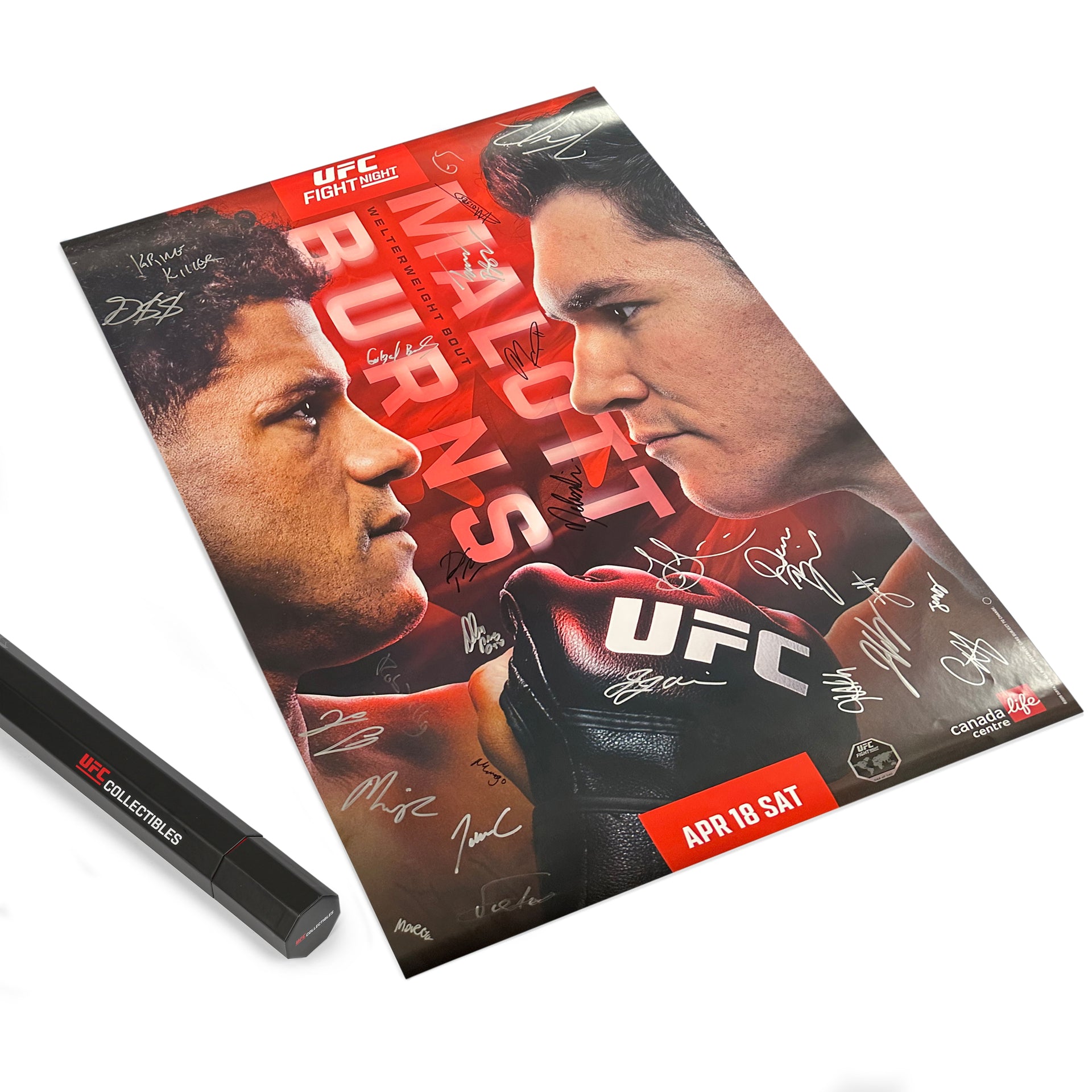 UFC Fight Night: Burns vs Malott Autographed Event Poster