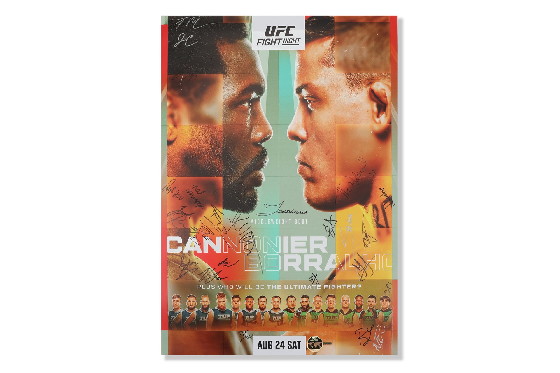 UFC Fight Night: Jared Cannonier vs Caio Borralho Autographed Event Poster