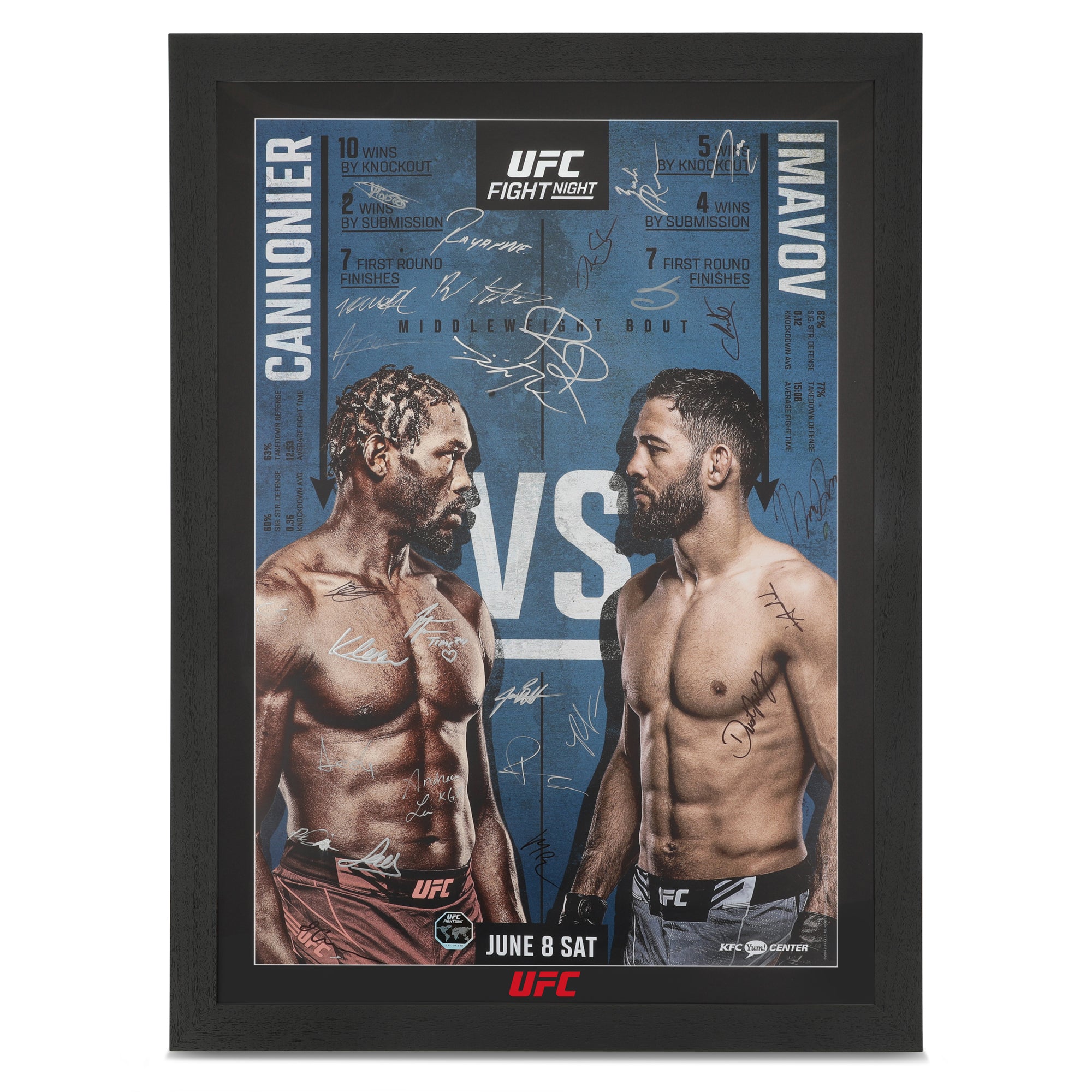 UFC Fight Night: Cannonier vs Imavov Autographed Event Poster