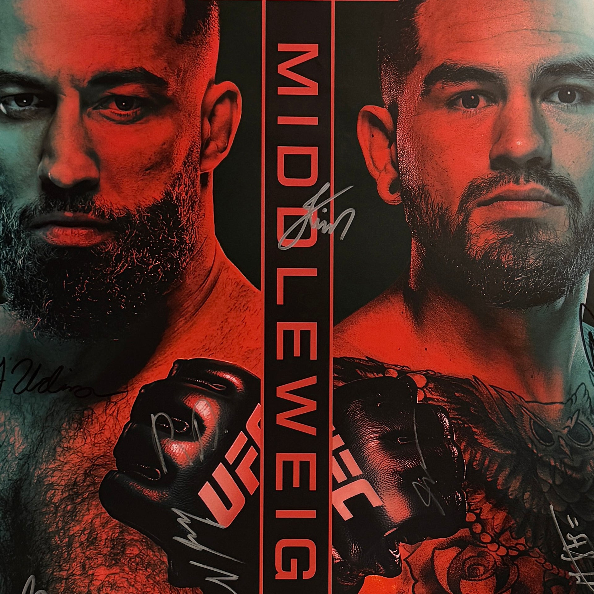 UFC Fight Night: Dolidze vs Hernandez Autographed Event Poster