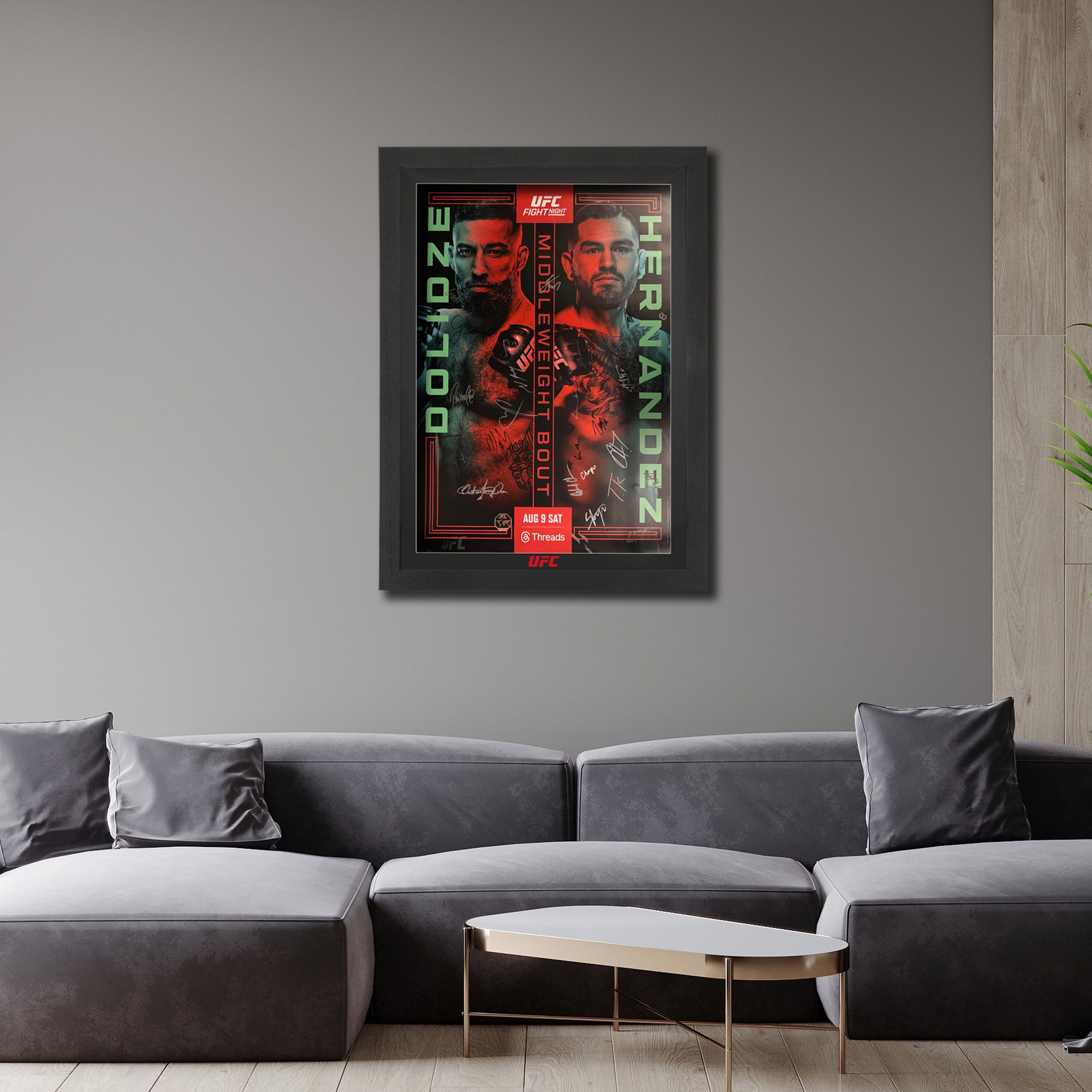 UFC Fight Night: Dolidze vs Hernandez Autographed Event Poster