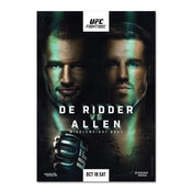 UFC Fight Night: De Ridder vs Allen Autographed Event Poster