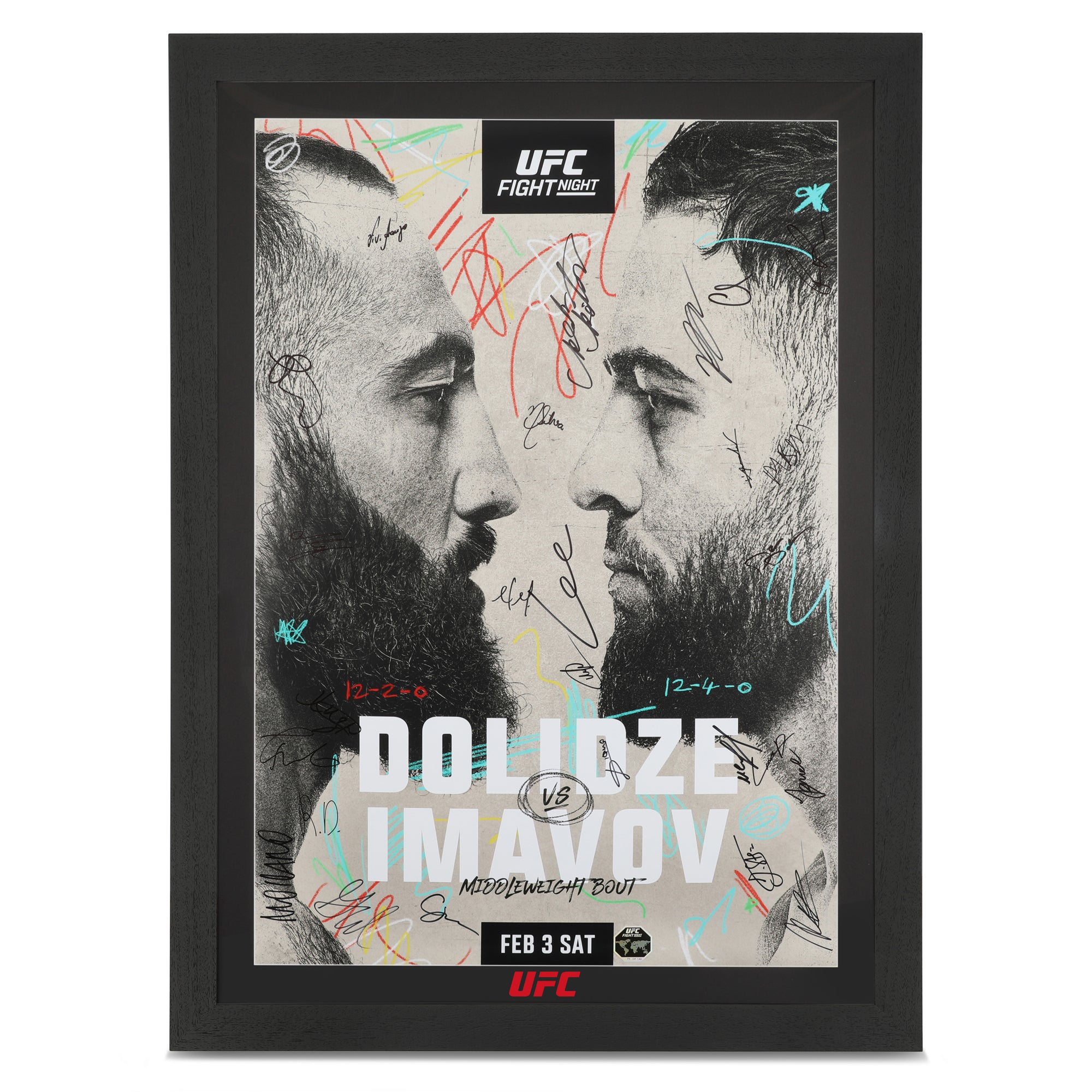 UFC Fight Night: Dolidze vs Imavov Autographed Event Poster