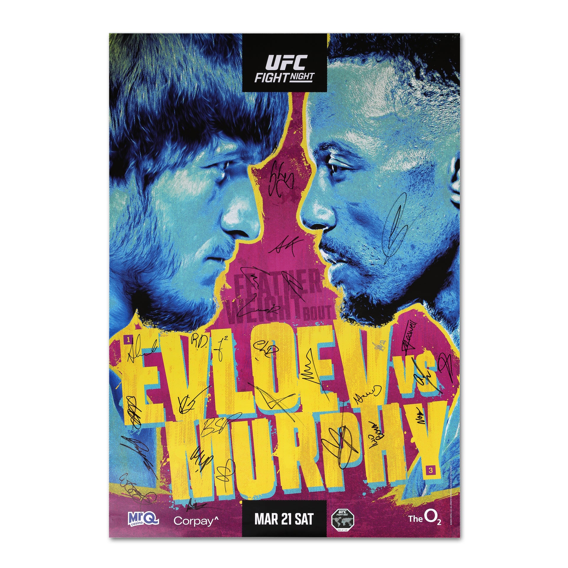 UFC Fight Night: Evloev vs Murphy Autographed Event Poster