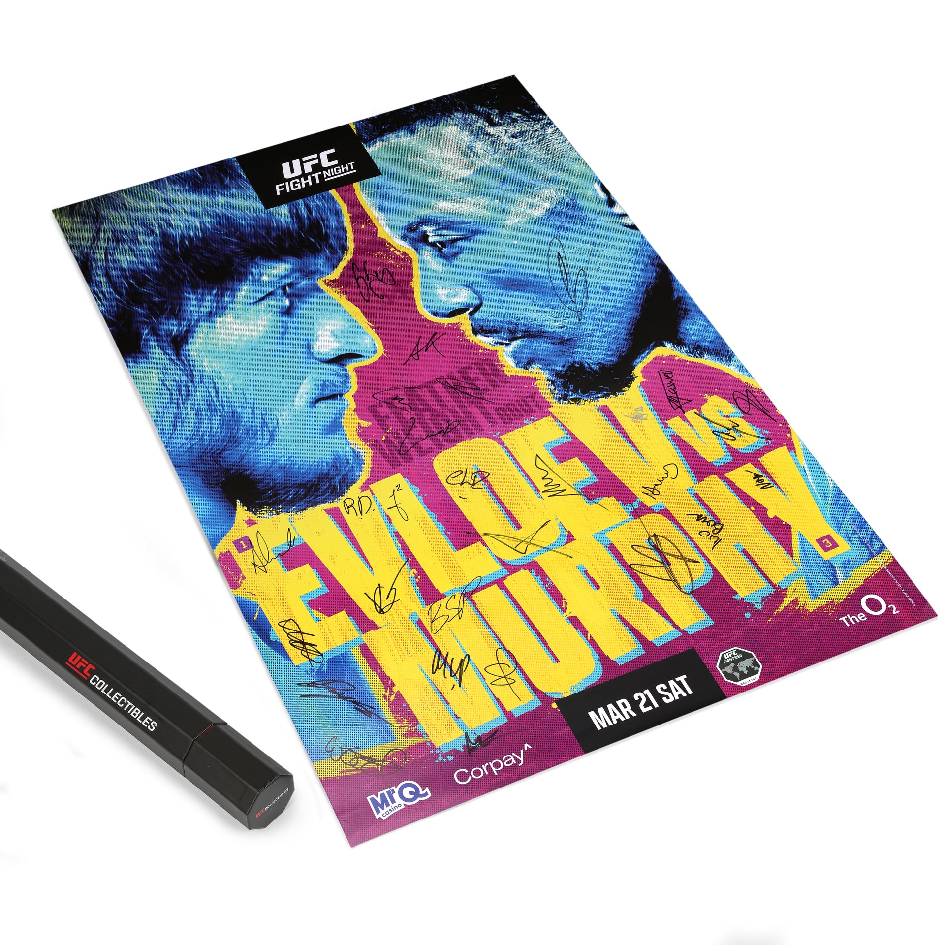 UFC Fight Night: Evloev vs Murphy Autographed Event Poster