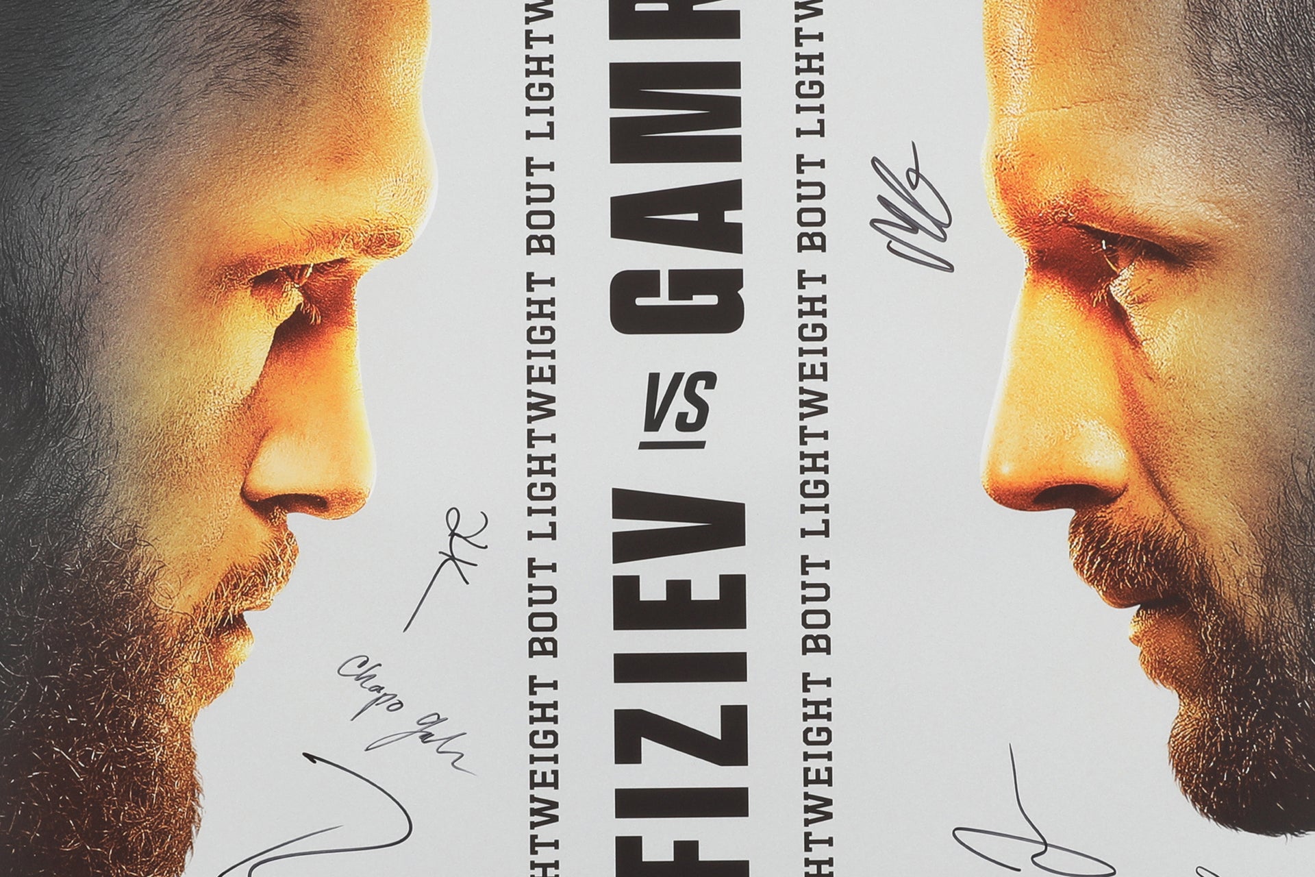 UFC Fight Night: Fiziev vs Gamrot Autographed Event Poster