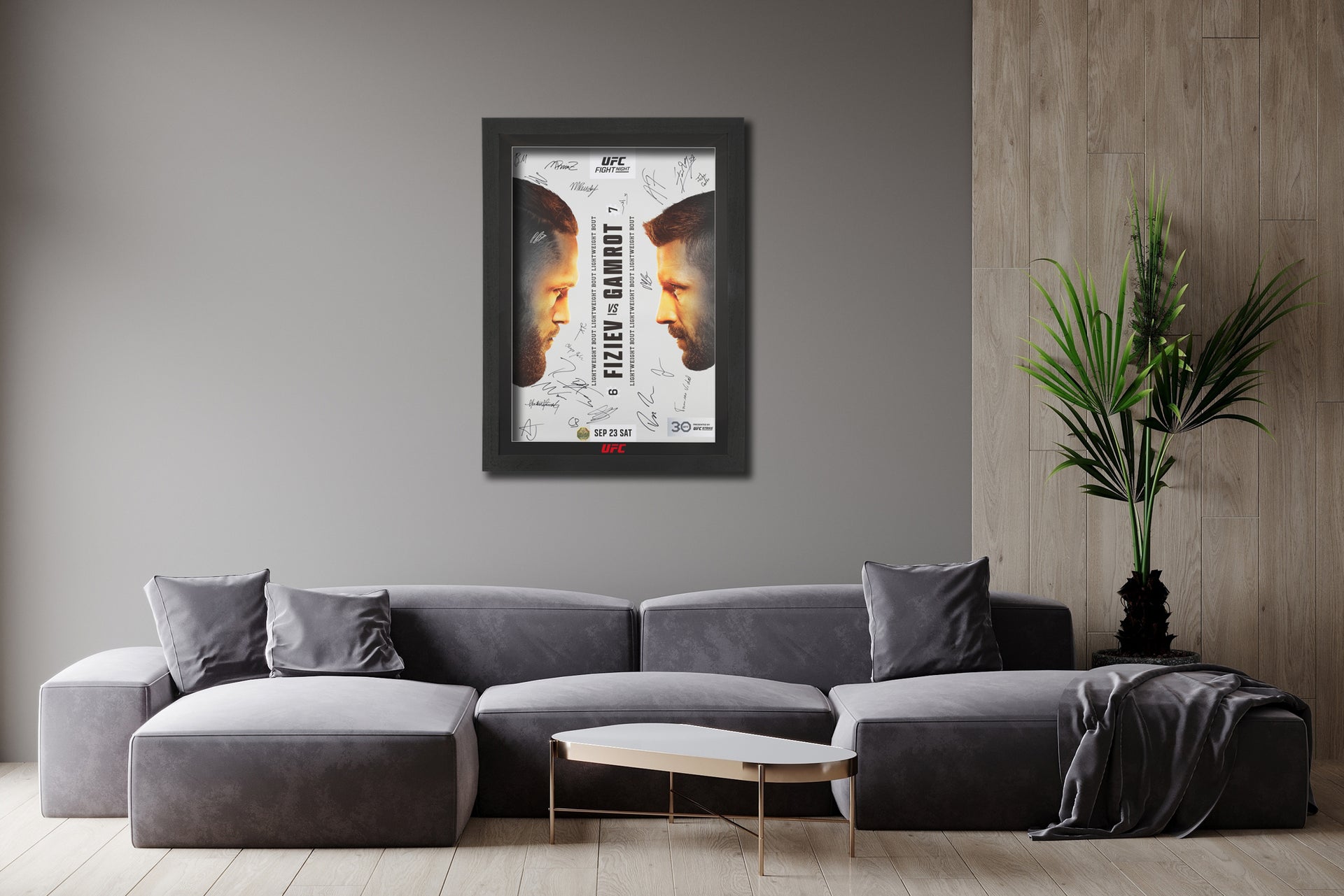 UFC Fight Night: Fiziev vs Gamrot Autographed Event Poster