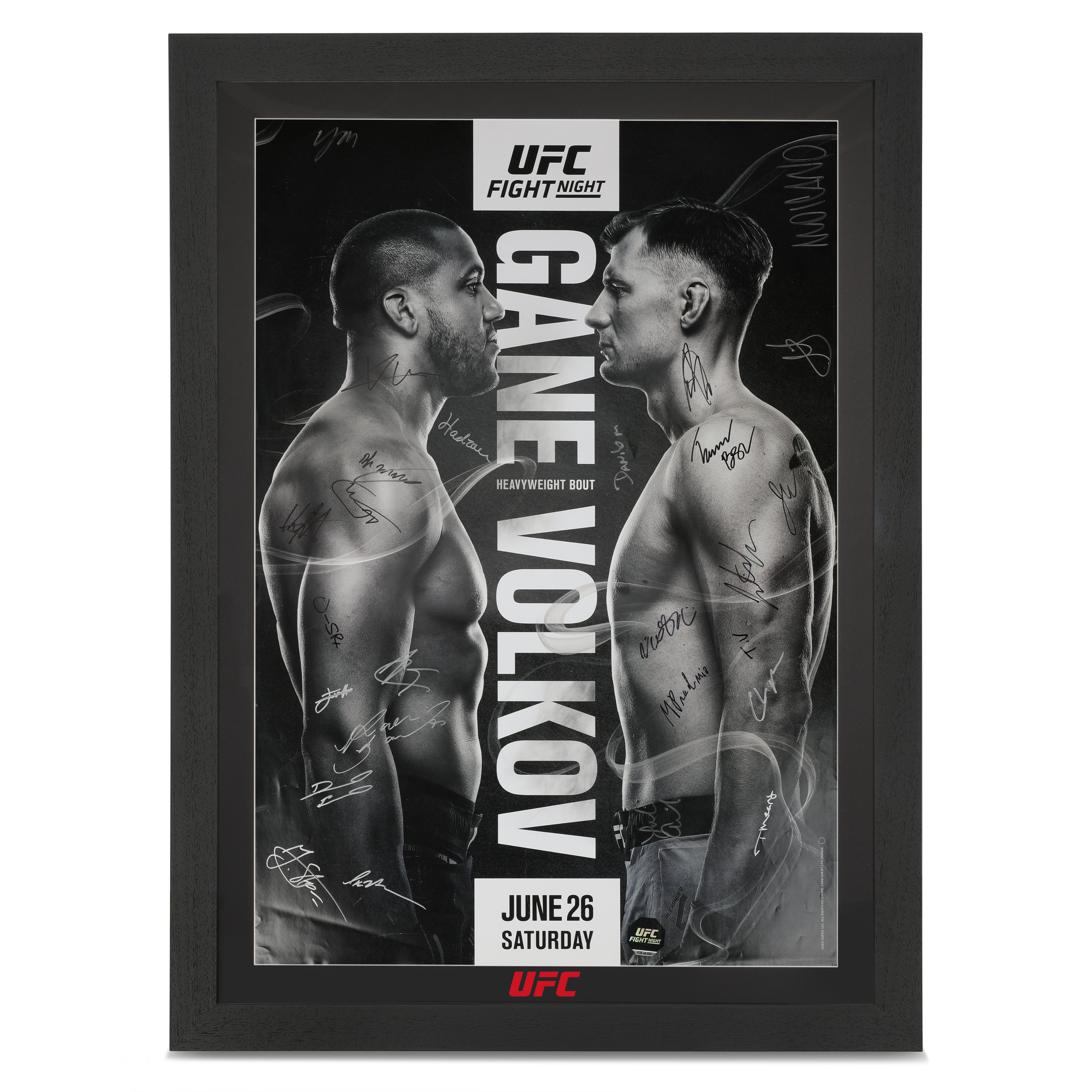 UFC Fight Night: Gane vs Volkov Autographed Event Poster
