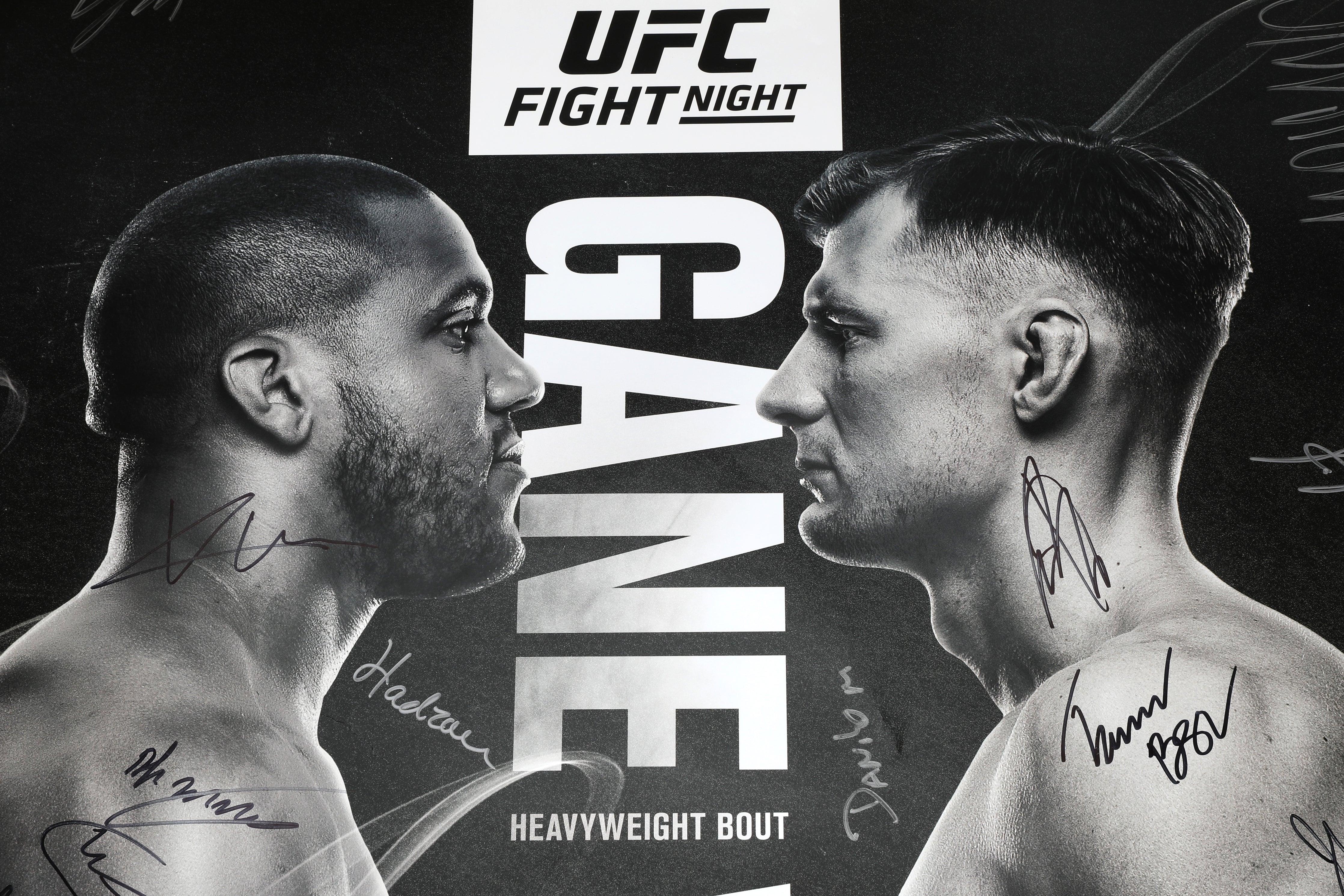 UFC Fight Night: Gane vs Volkov Autographed Event Poster