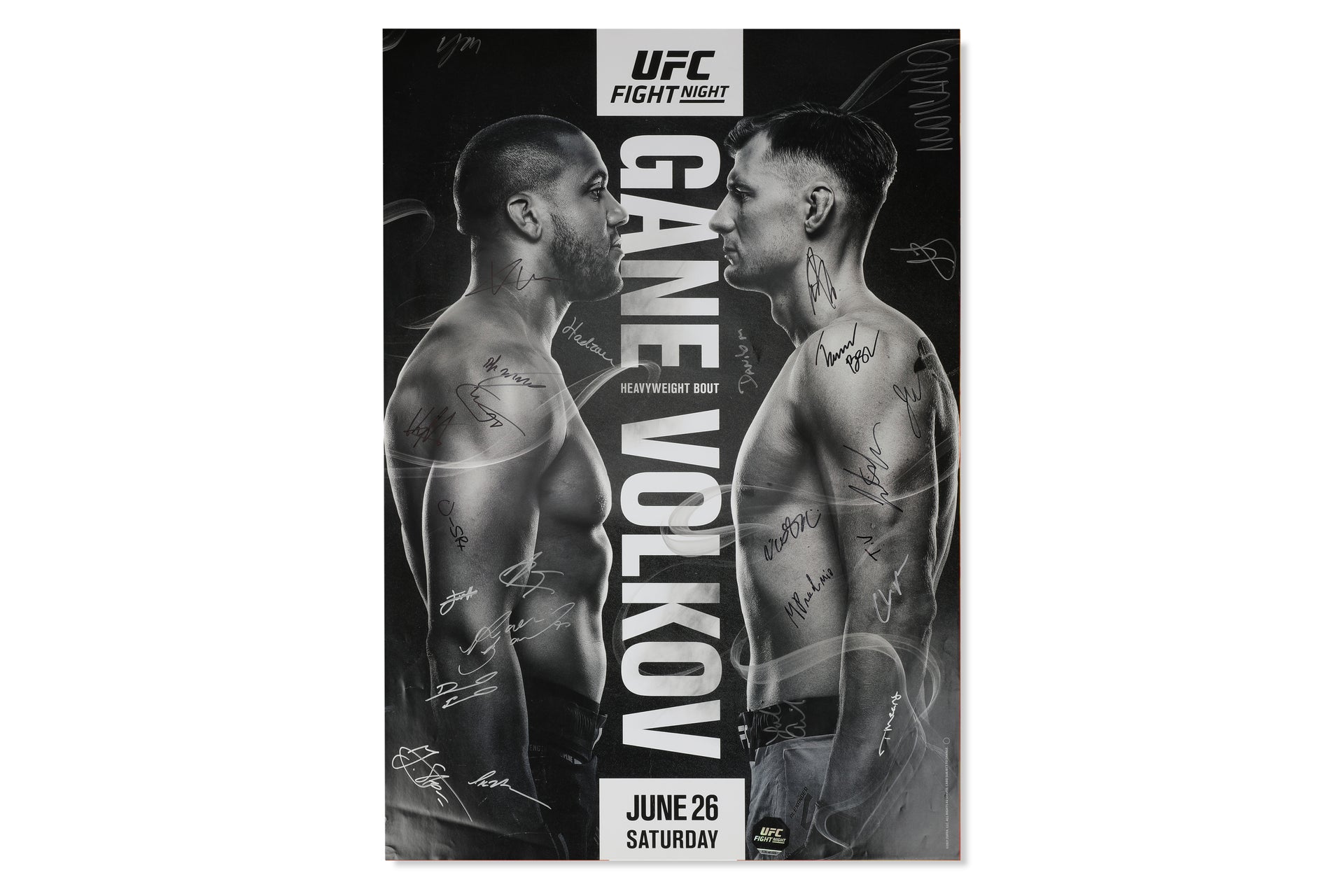UFC Fight Night: Gane vs Volkov Autographed Event Poster