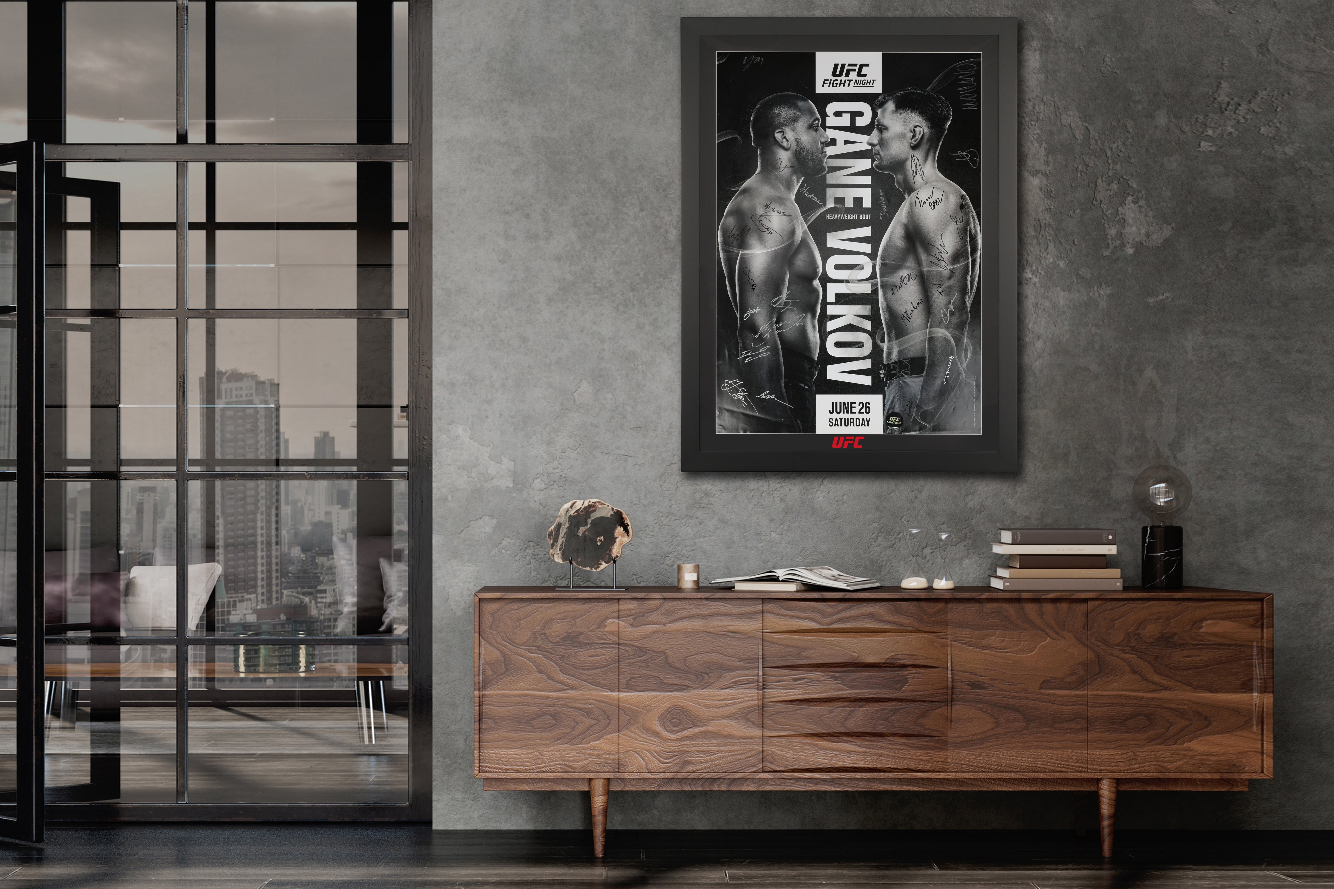 UFC Fight Night: Gane vs Volkov Autographed Event Poster