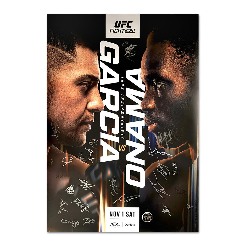 UFC Fight Night: Garcia vs Onama Autographed Event Poster