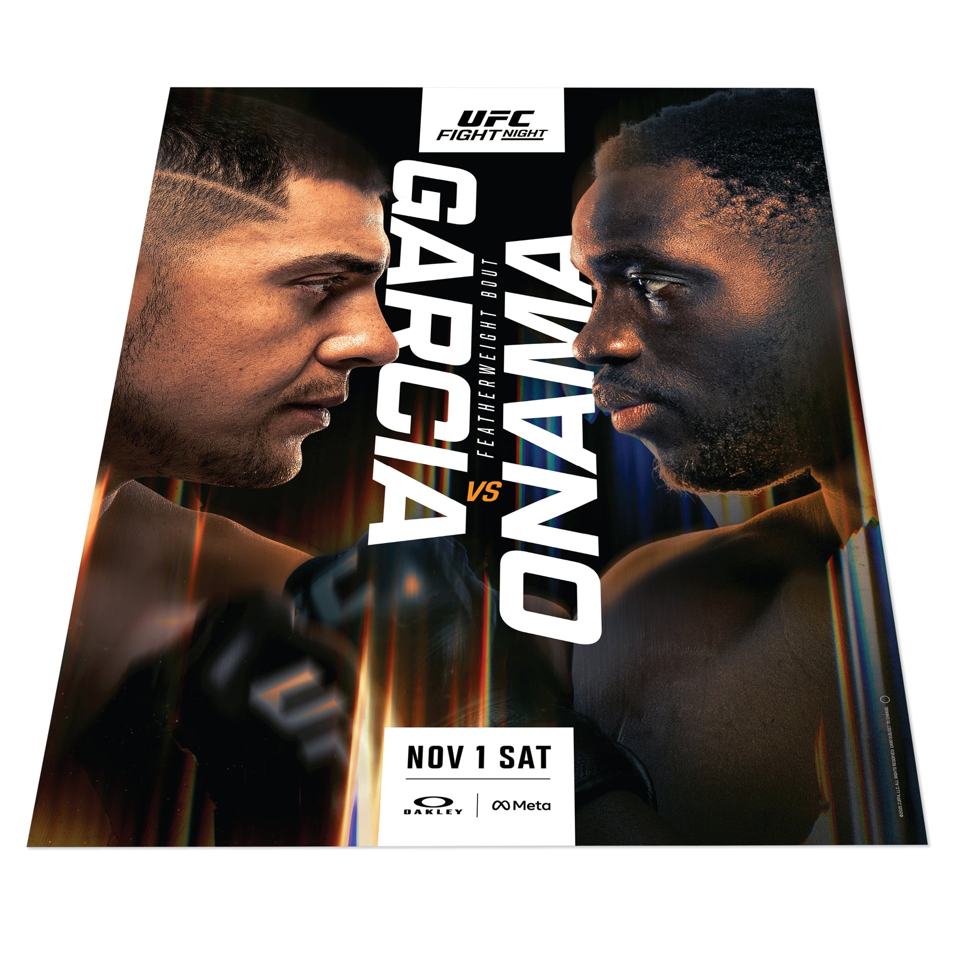 UFC Fight Night: Garcia vs Onama Autographed Event Poster