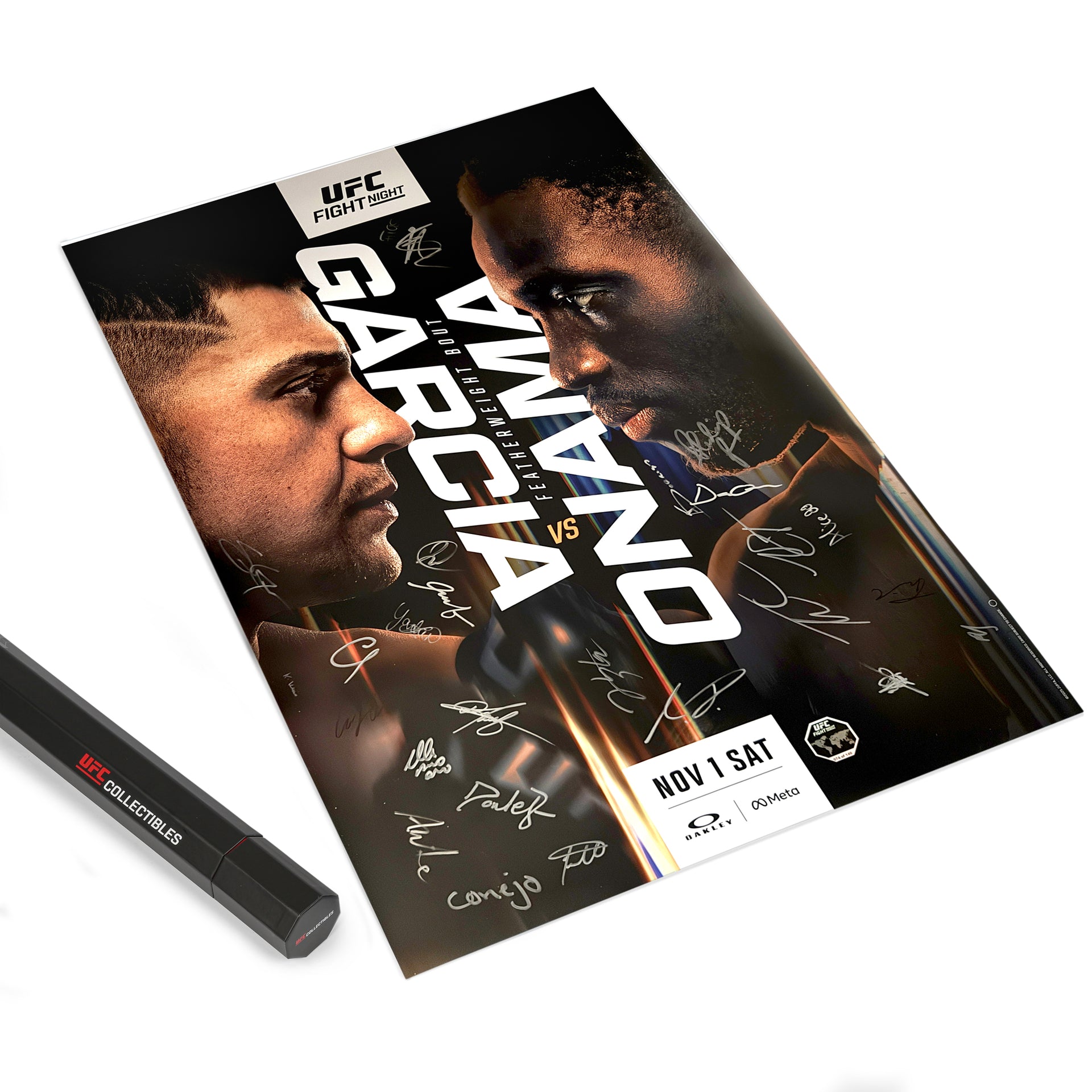 UFC Fight Night: Garcia vs Onama Autographed Event Poster