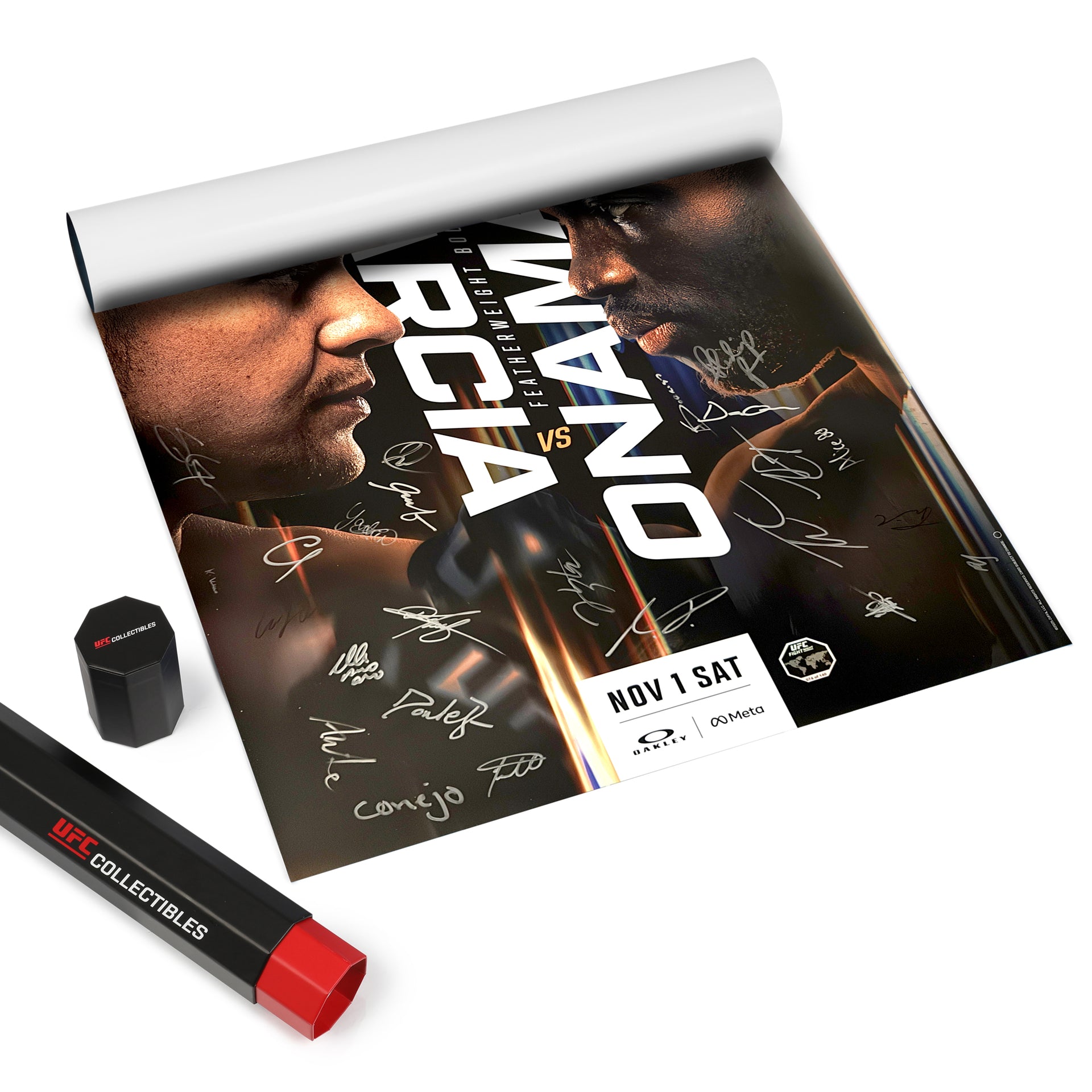 UFC Fight Night: Garcia vs Onama Autographed Event Poster