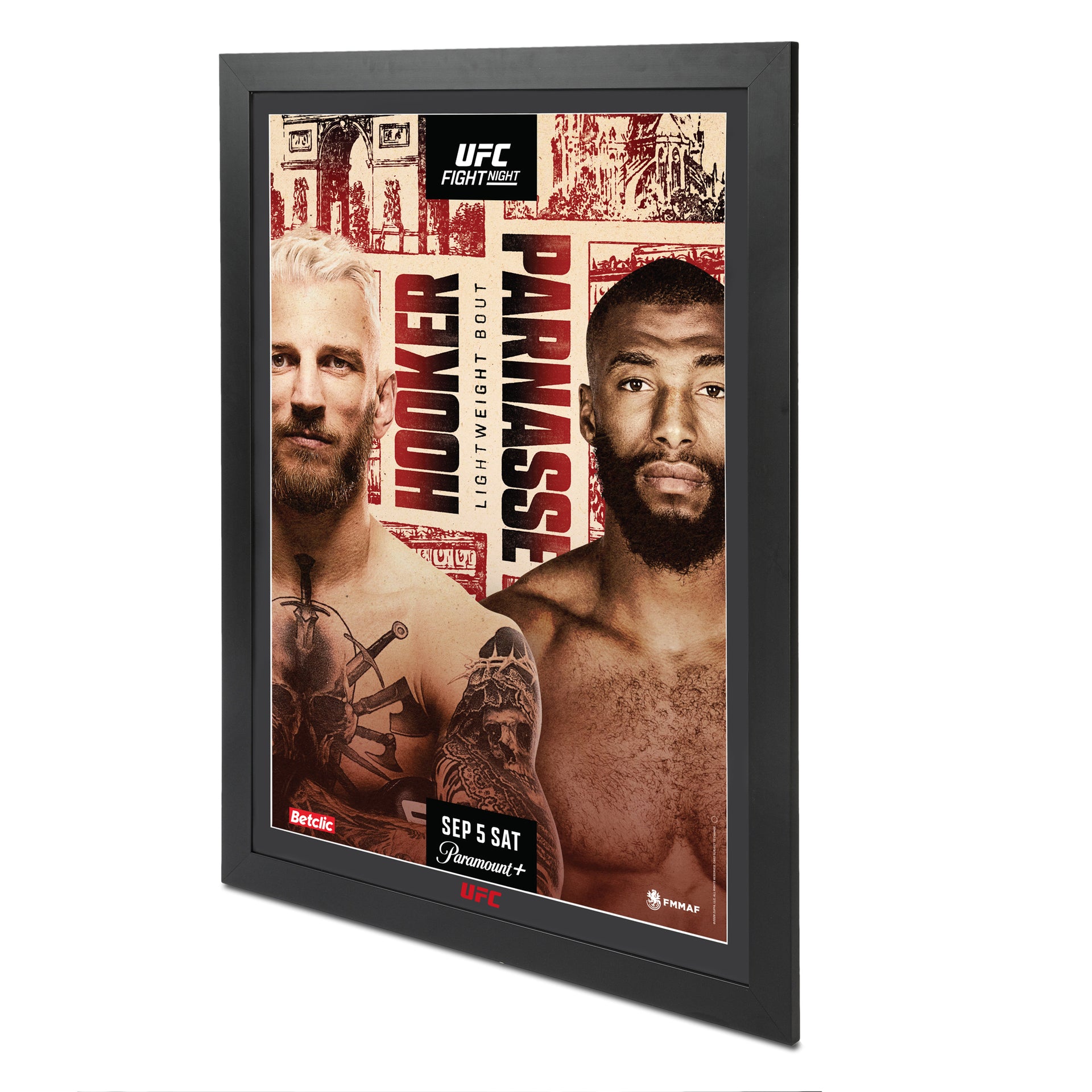 UFC Fight Night: Hooker vs Parnasse Autographed Event Poster