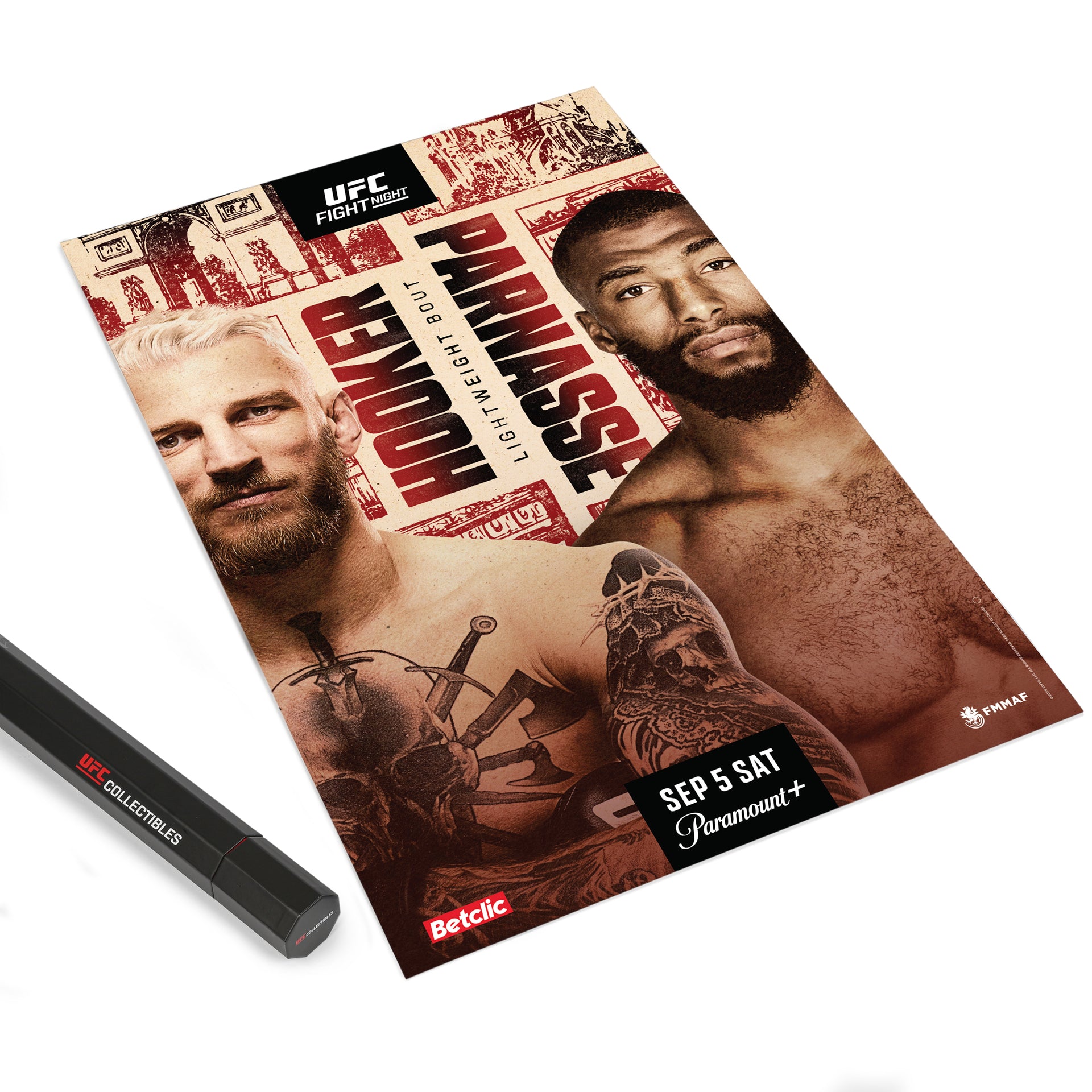 UFC Fight Night: Hooker vs Parnasse Autographed Event Poster