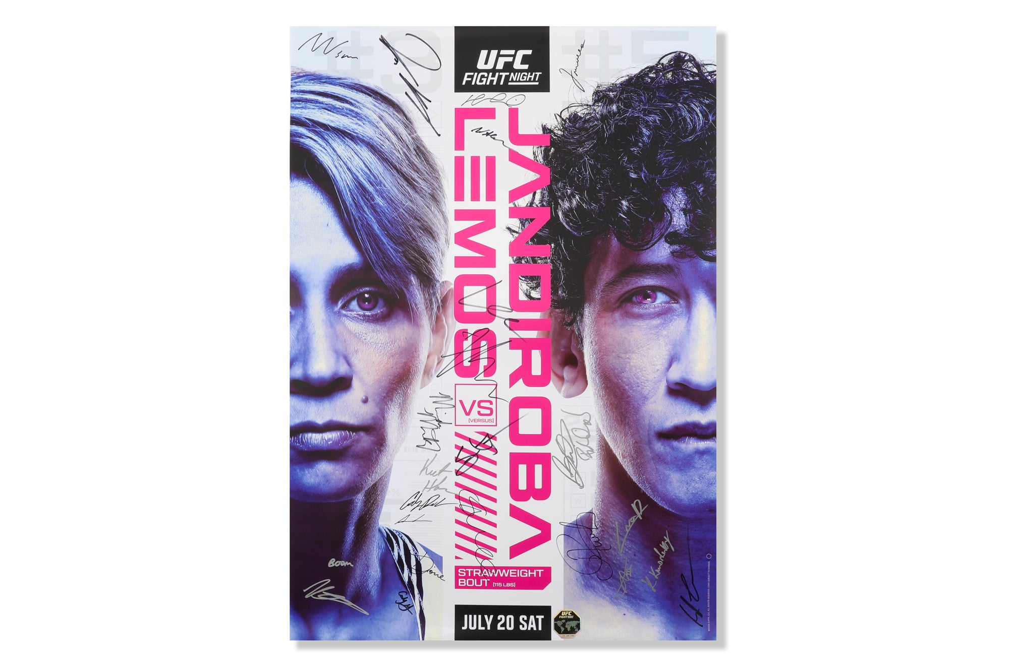 UFC Fight Night Lemos vs. Jandiroba Autographed Event Poster